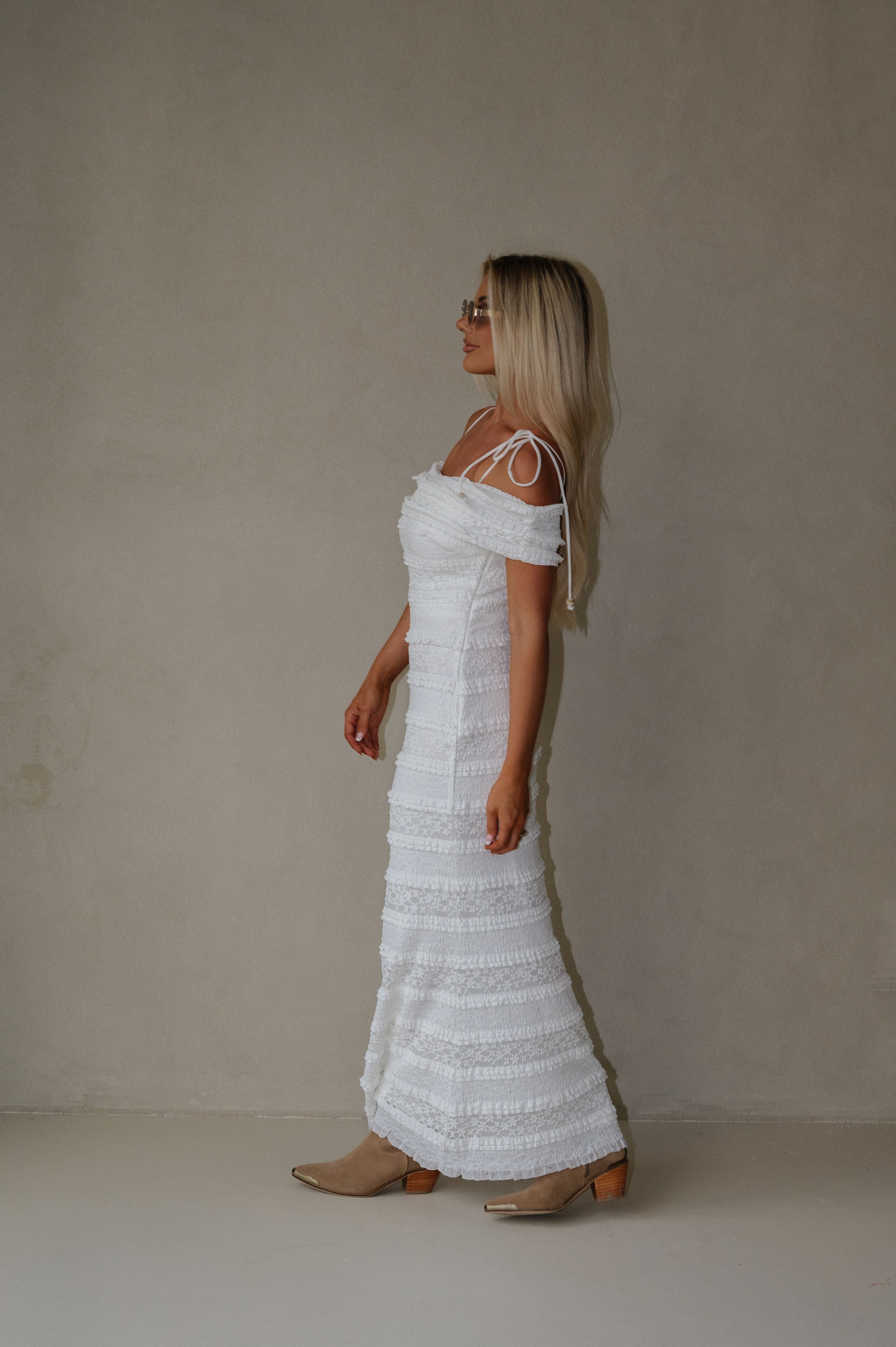 OTS Woven Dress-White