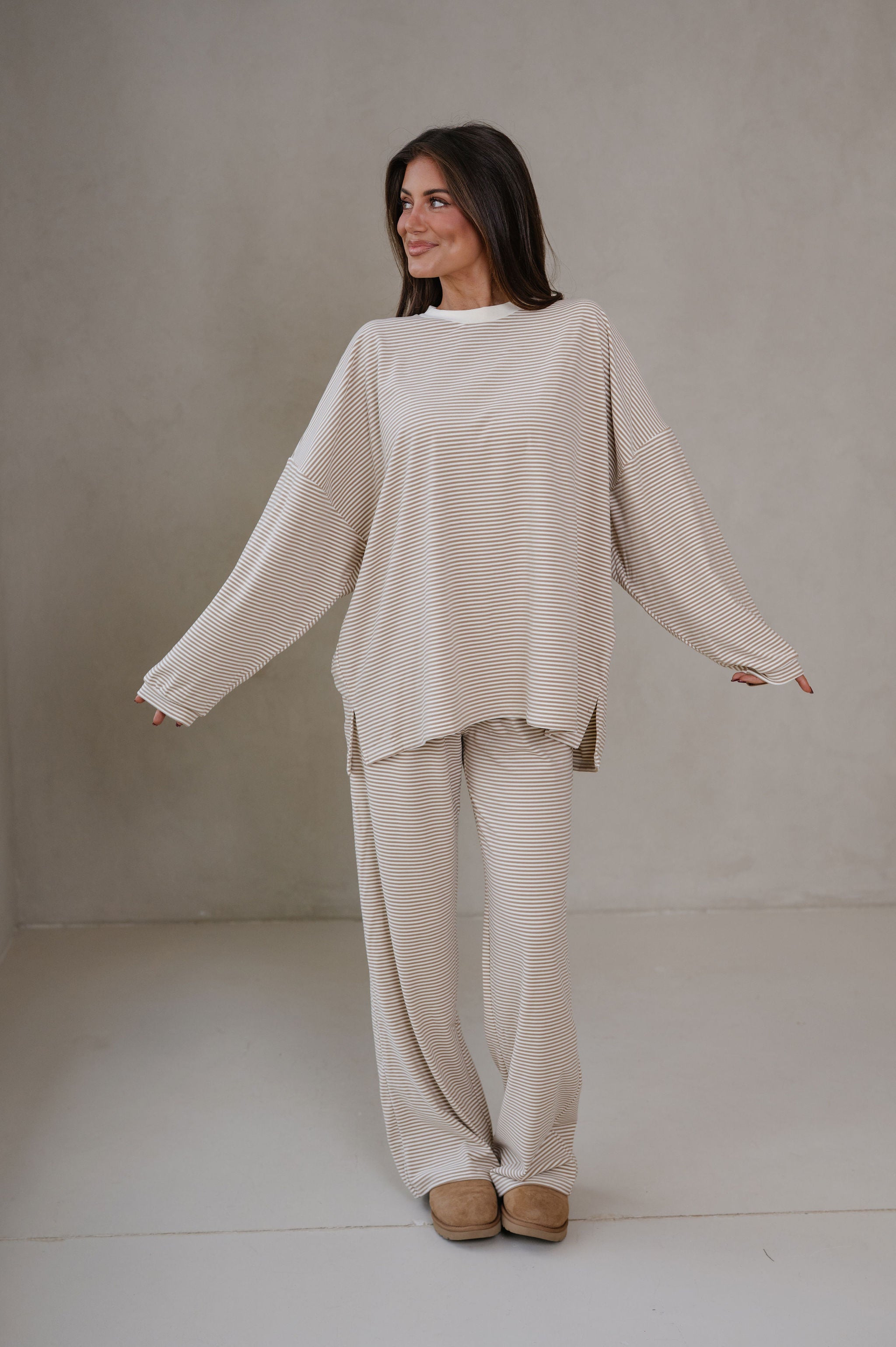 Dylan Fleece Pants-Beige