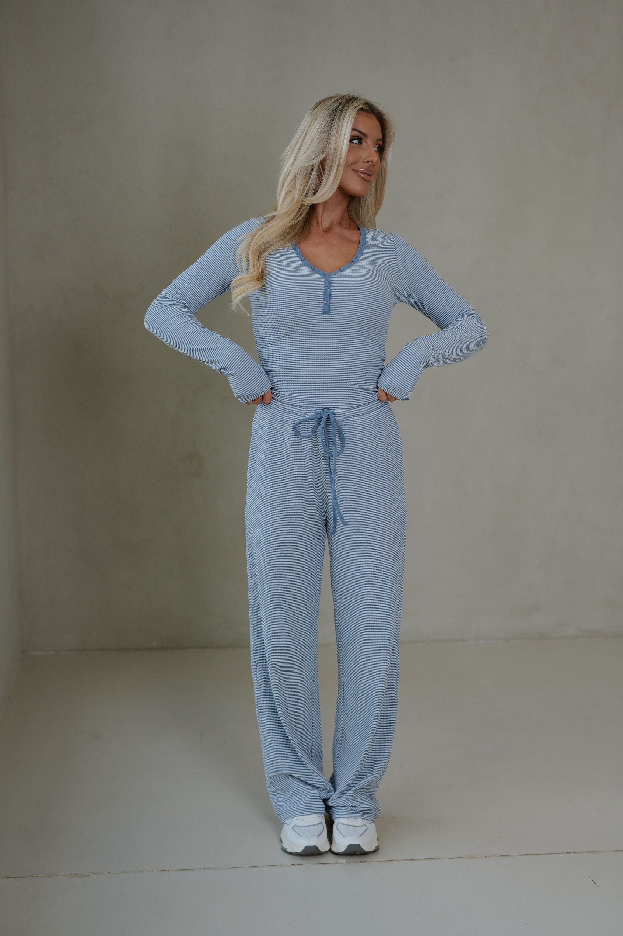 Addi Striped Lounge Set-Blue