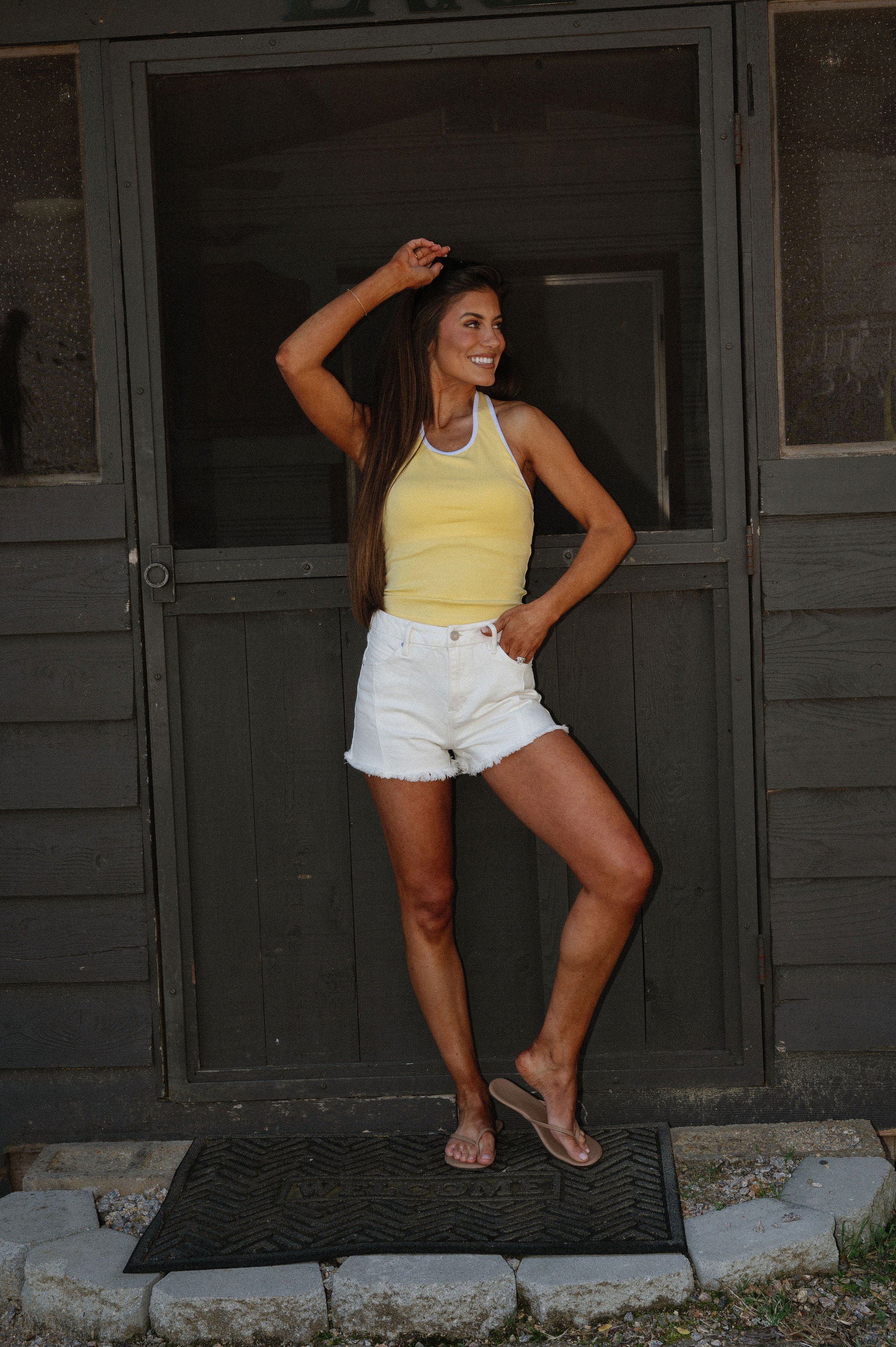 Evelyn Halter Top-Yellow