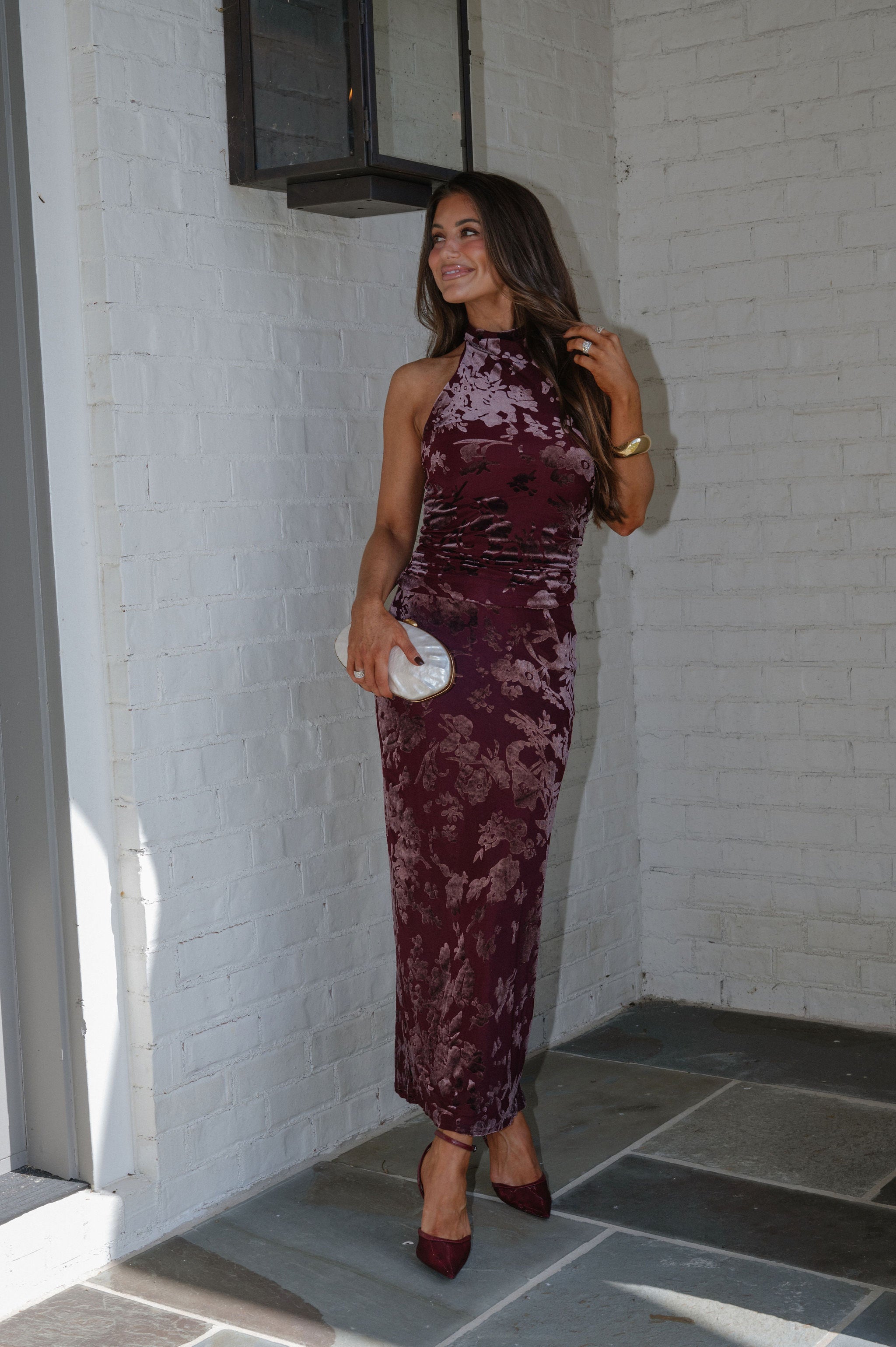 Jesse Maxi Skirt-Burgundy
