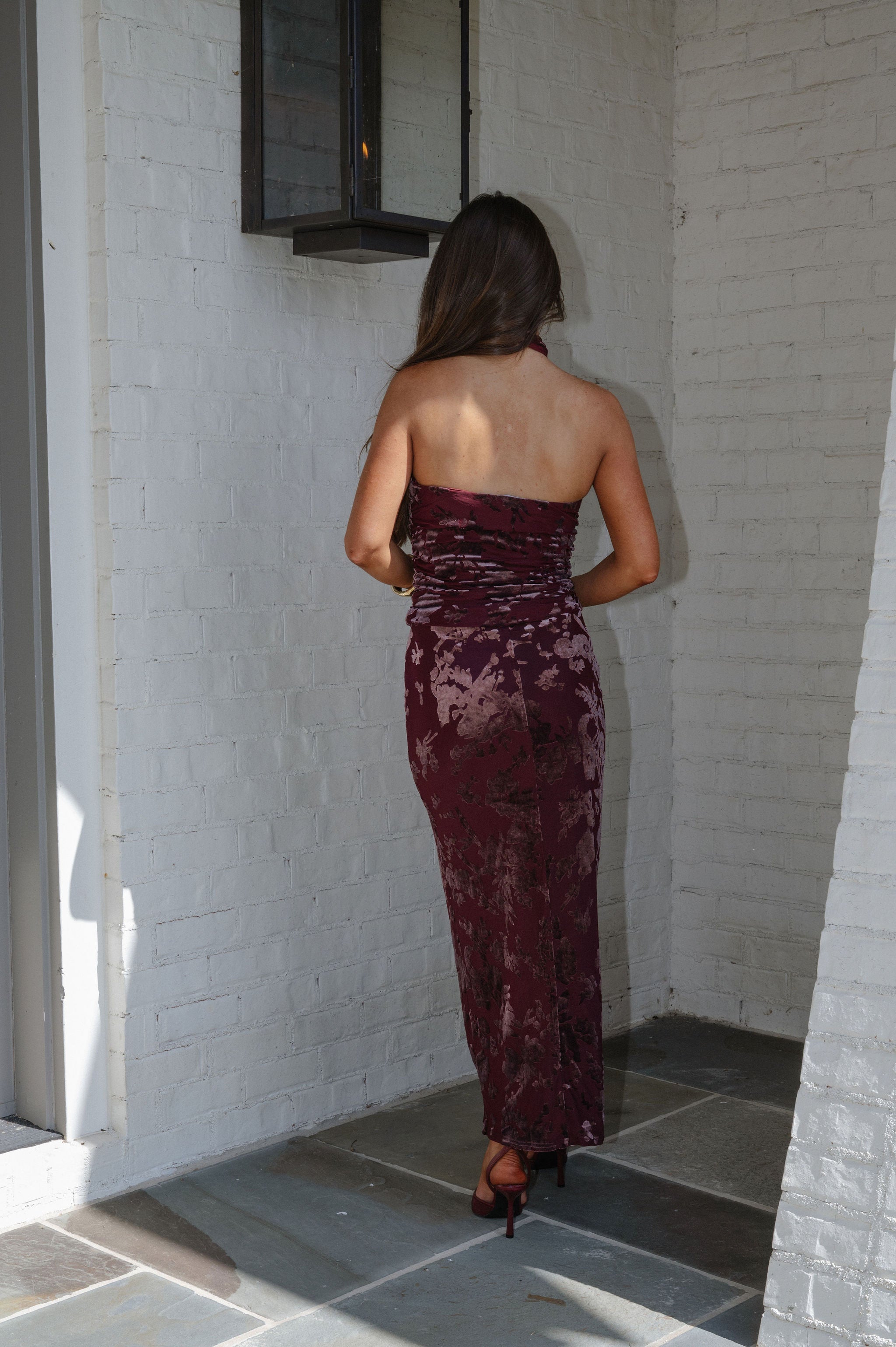 Jesse Maxi Skirt-Burgundy