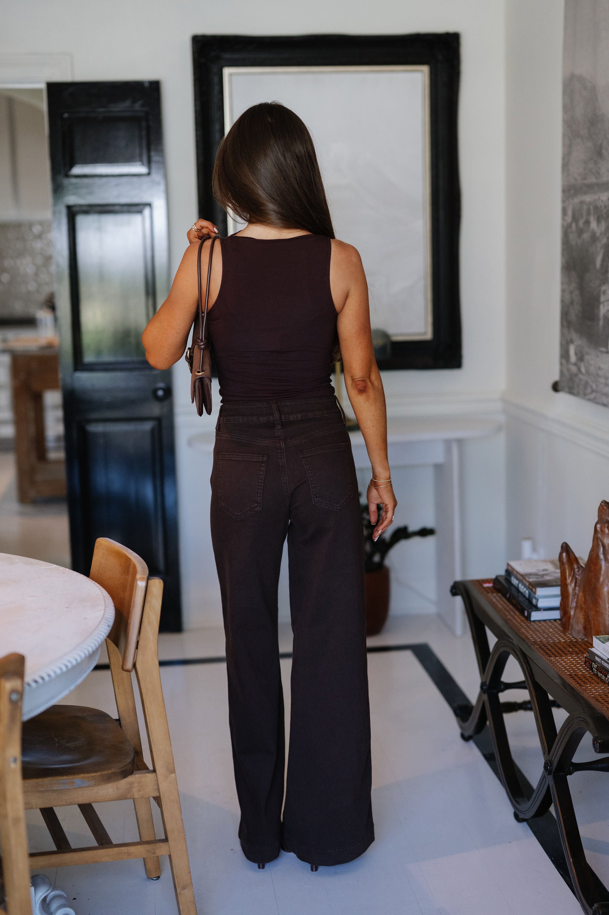 Jessica Flared Jeans-Brown