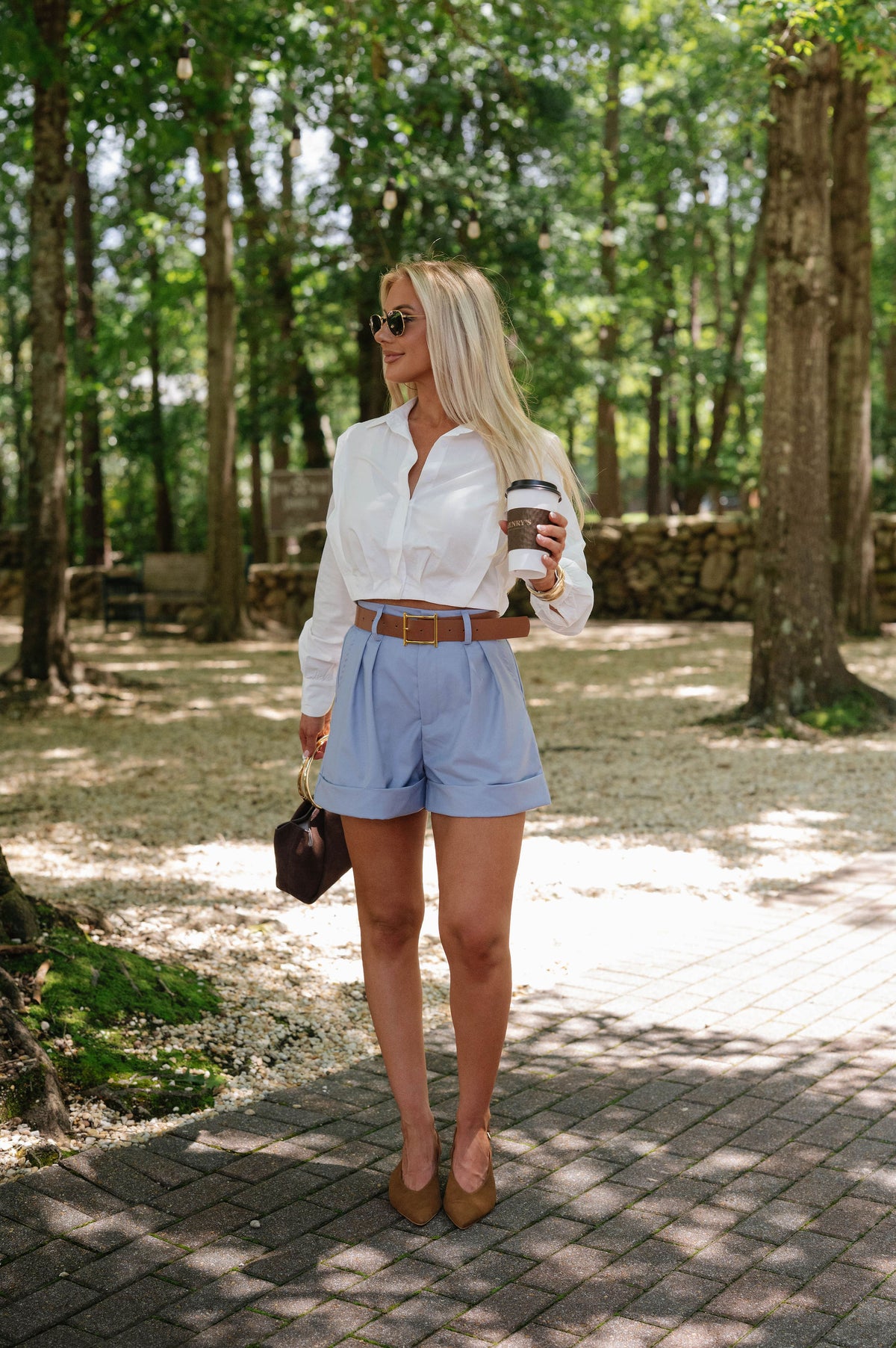 Rolled Hem Short-Blue