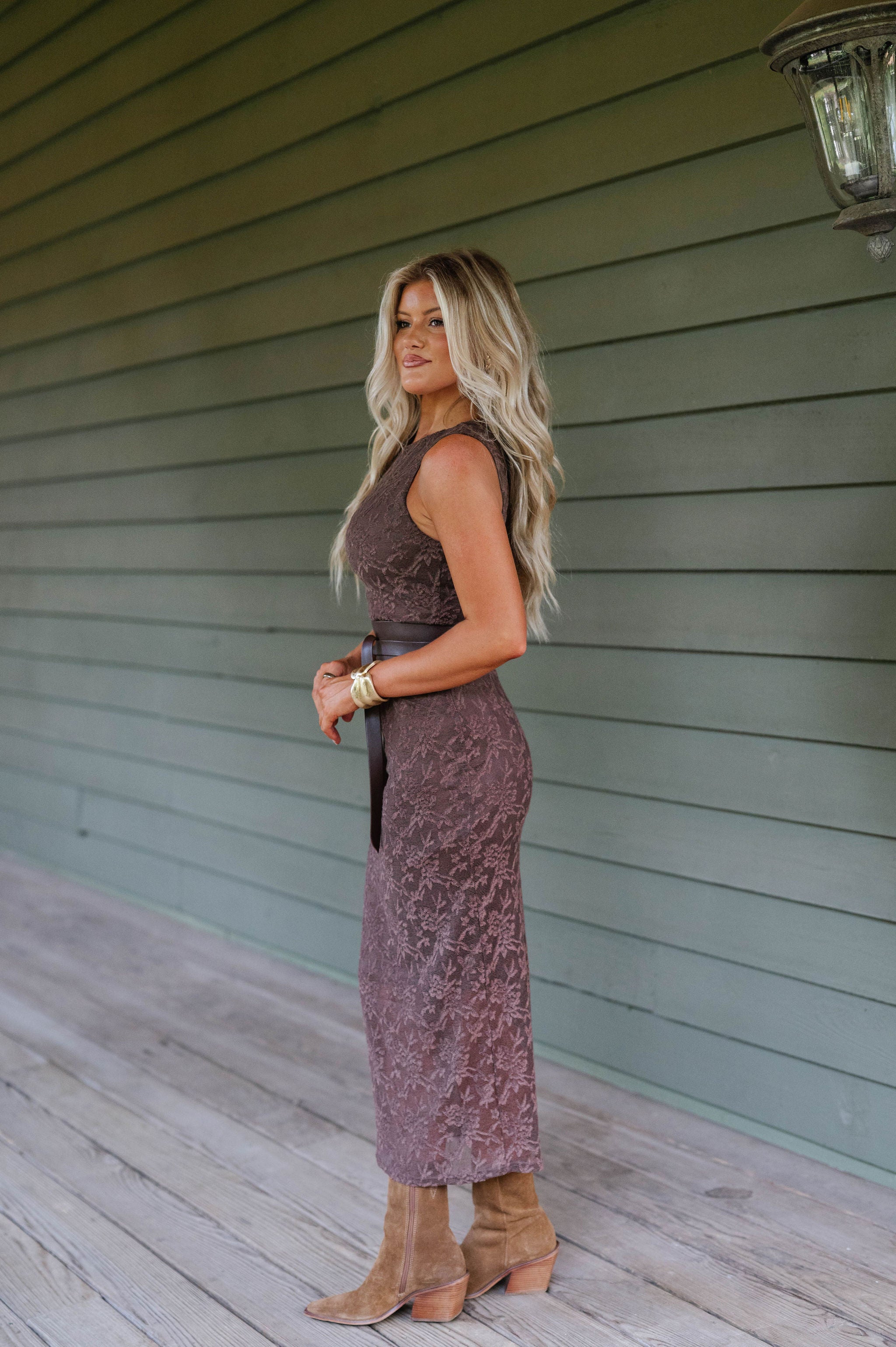 Emmy Midi Dress-Chocolate