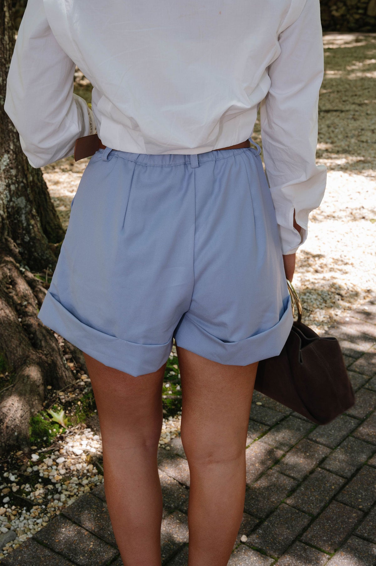 Rolled Hem Short-Blue