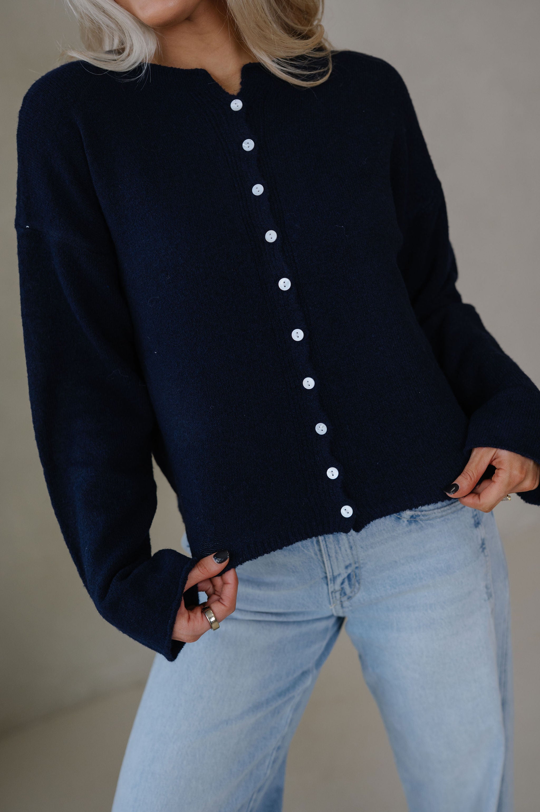 Hollie Cardigan-Dark Midnight