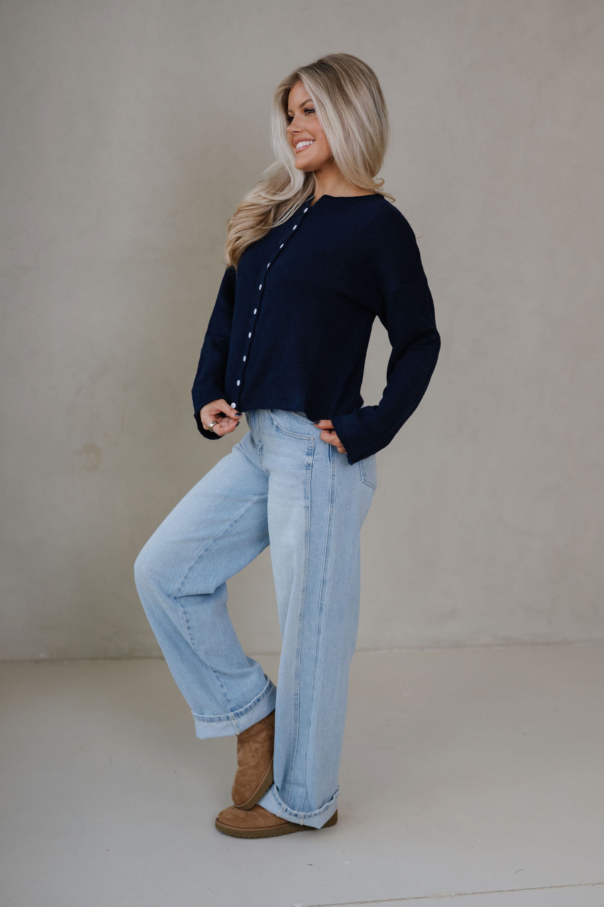 Hollie Cardigan-Dark Midnight