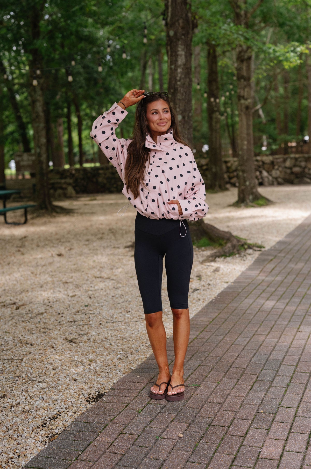 Tatum Polka Dot Jacket-Pink