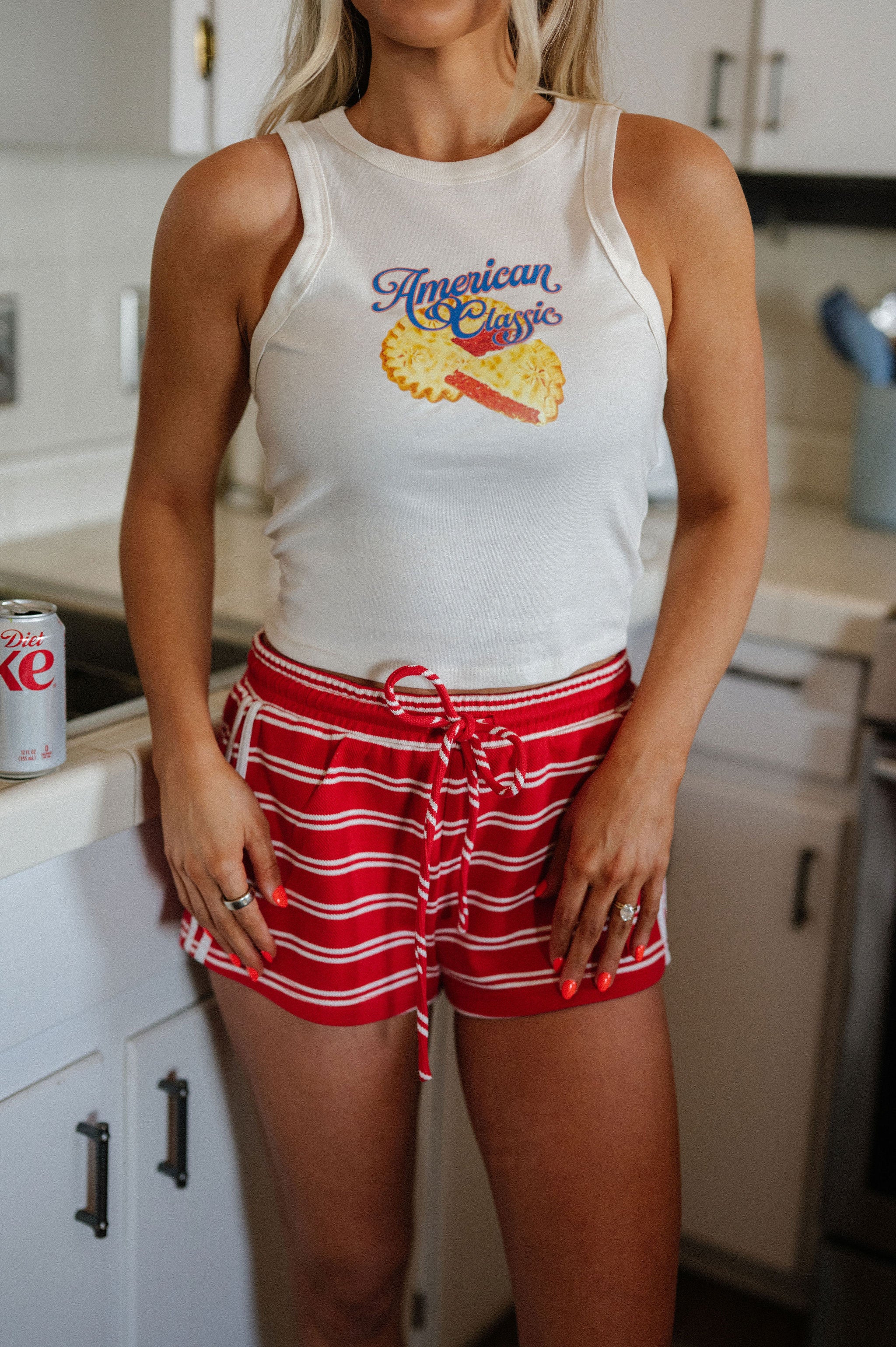 Cherry Pie Tank-Ivory