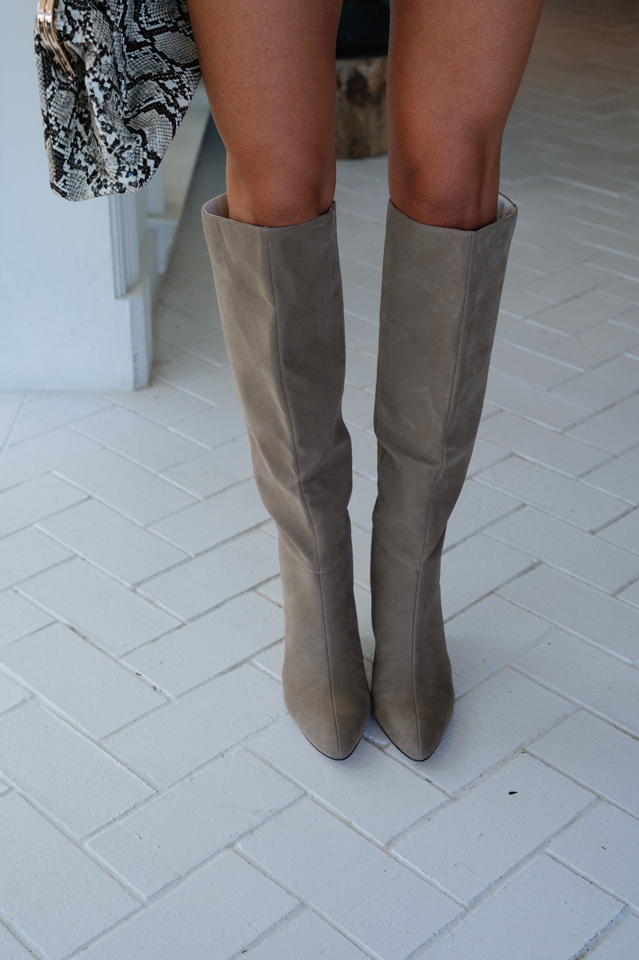 Lexington Pointed Toe Boot-Dark Taupe