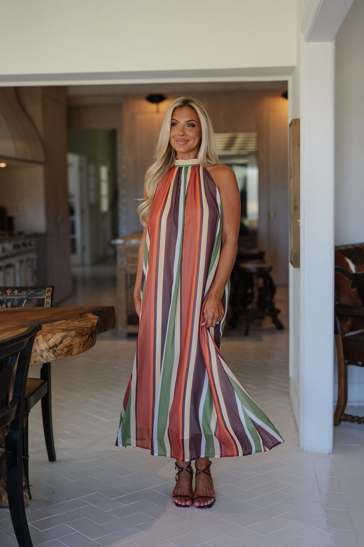 Jamie Striped Midi Dress