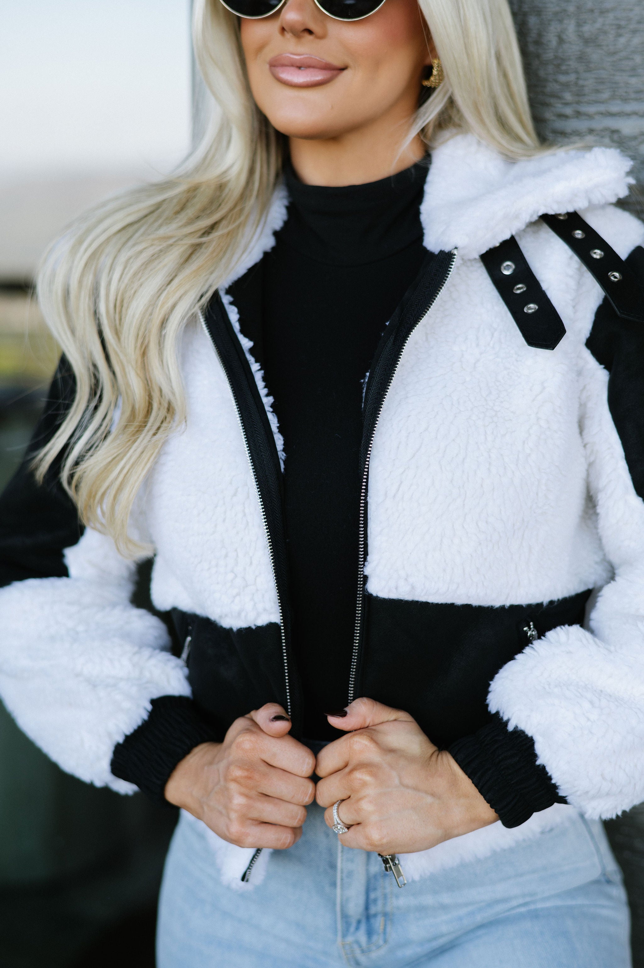 DOORBUSTER// Dakota Faux Leather Jacket-Black