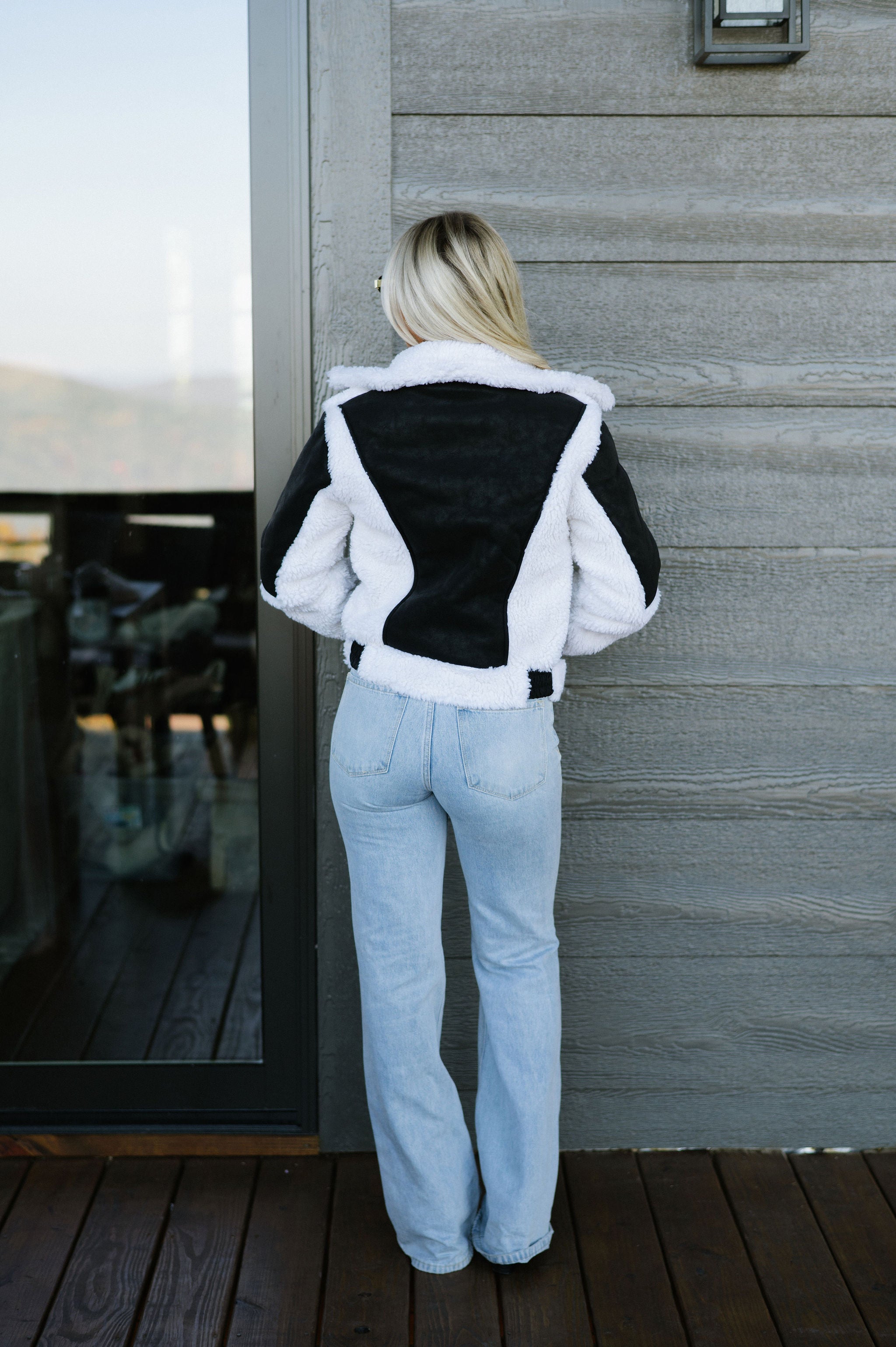 DOORBUSTER// Dakota Faux Leather Jacket-Black