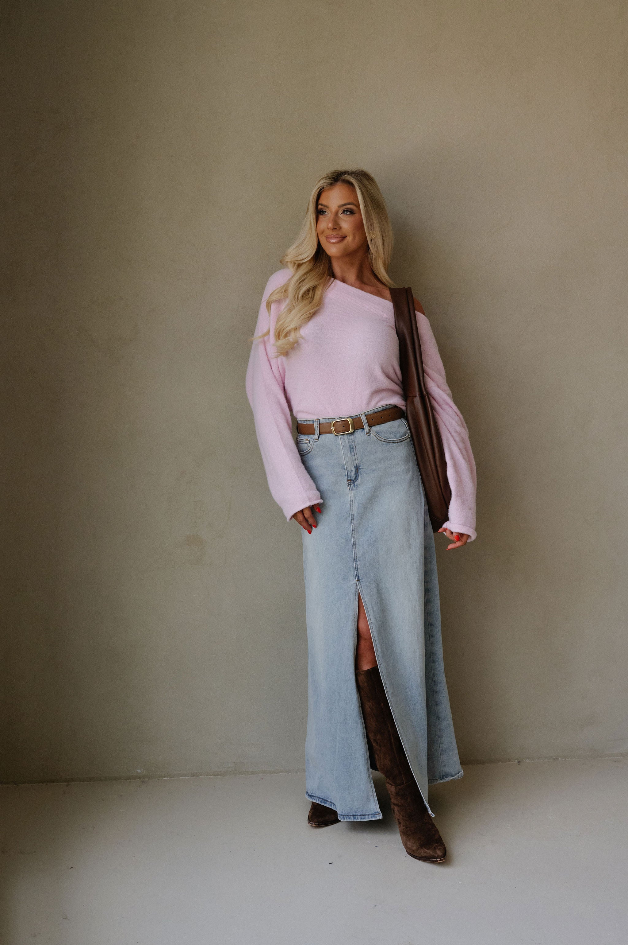 Jovie Asymmetrical Top-Light Pink