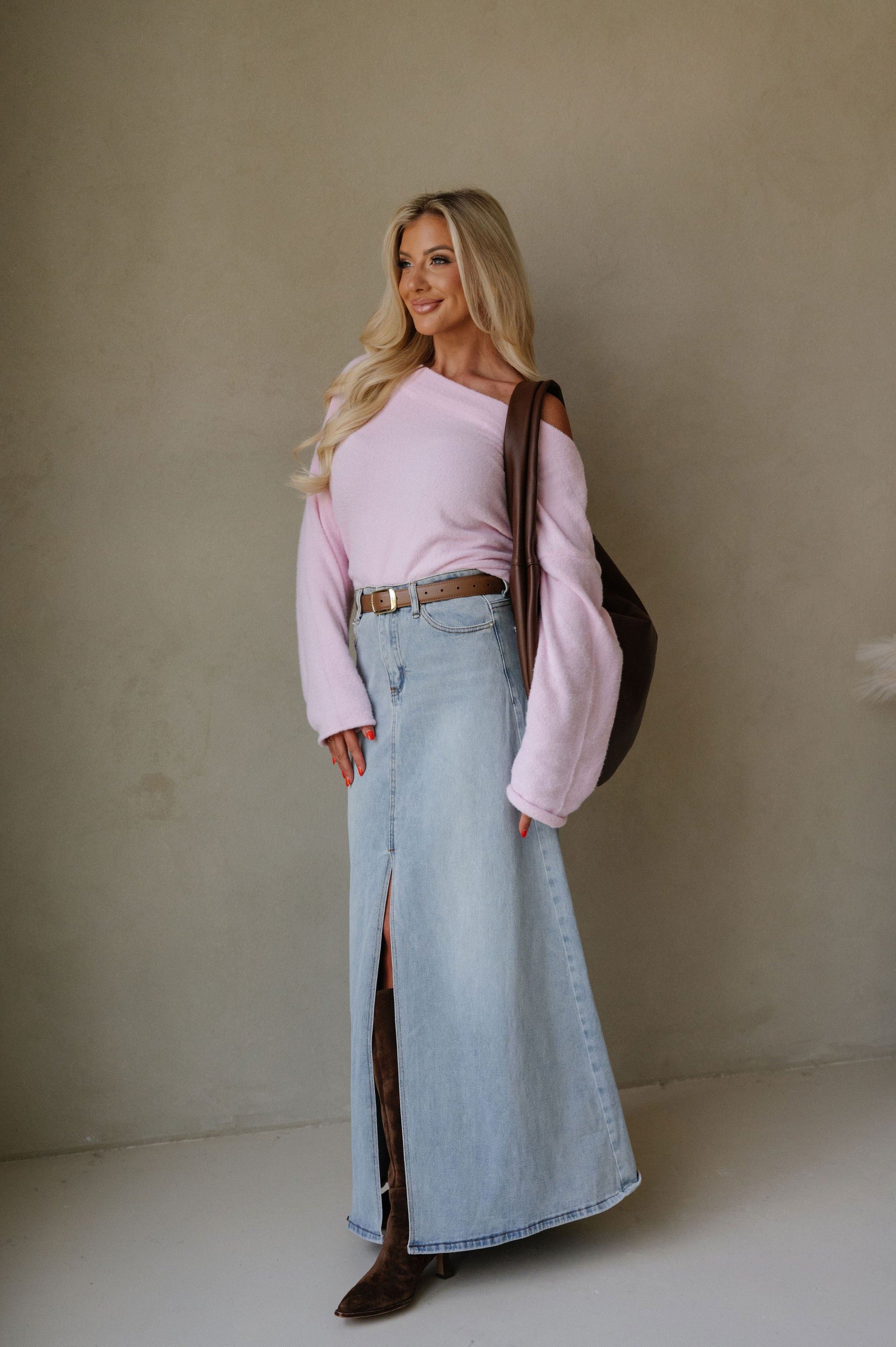 Jovie Asymmetrical Top-Light Pink