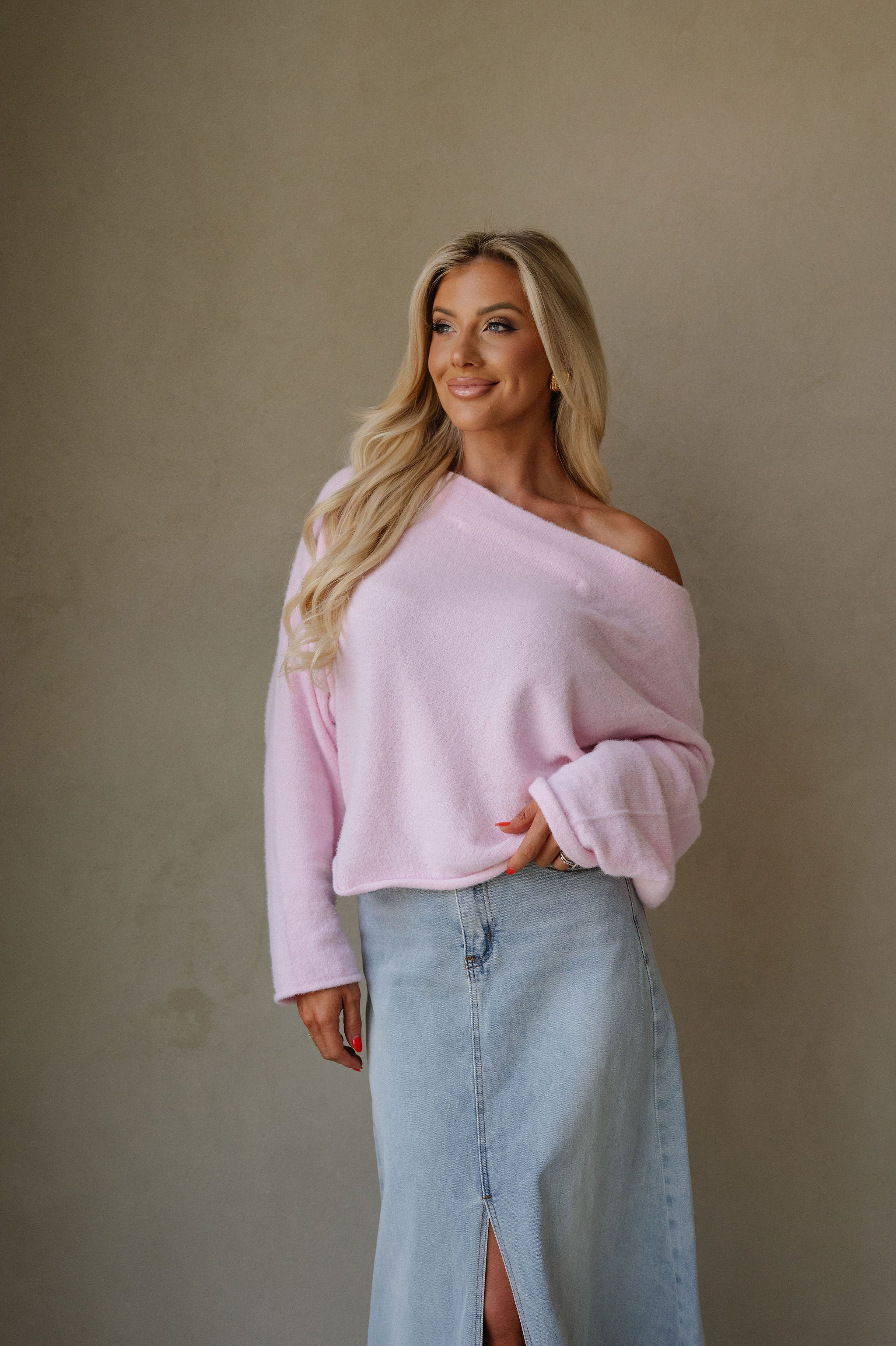 Jovie Asymmetrical Top-Light Pink