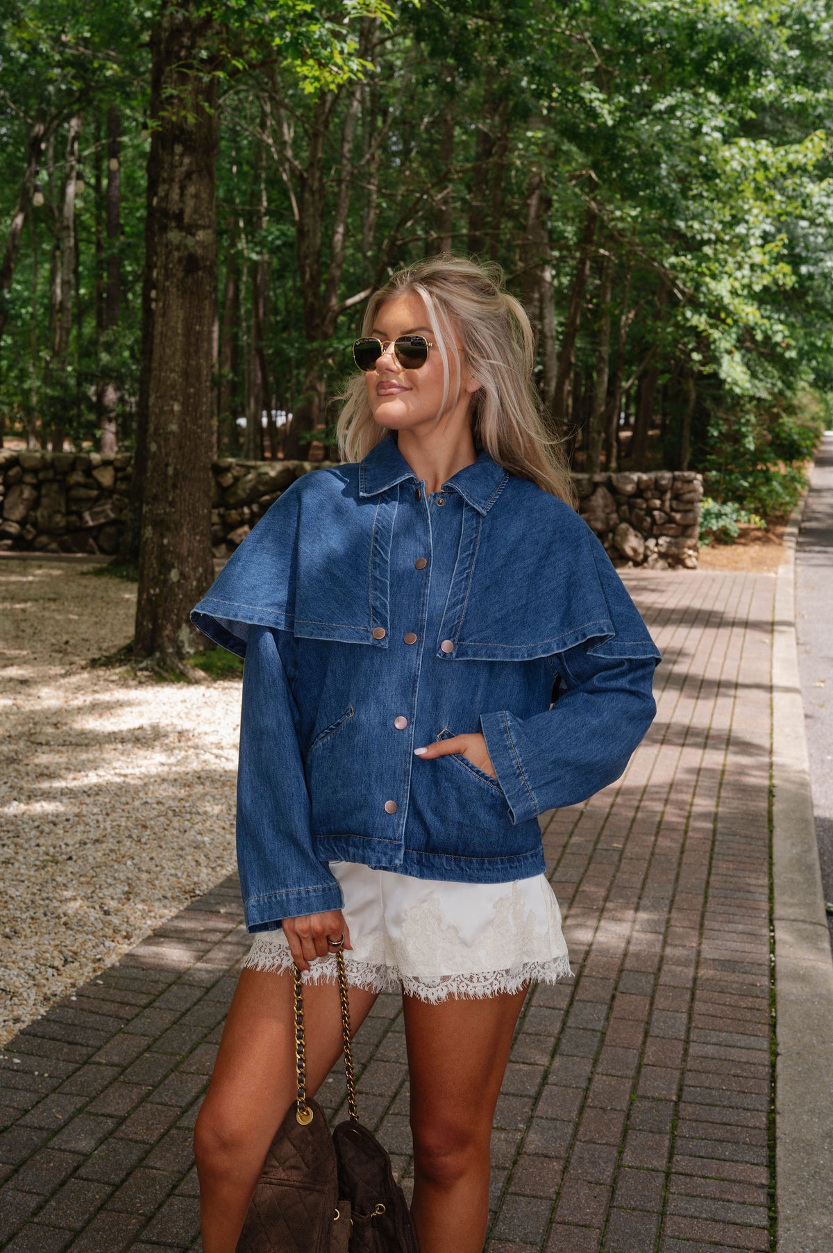 Mary Will Cape Denim Jacket