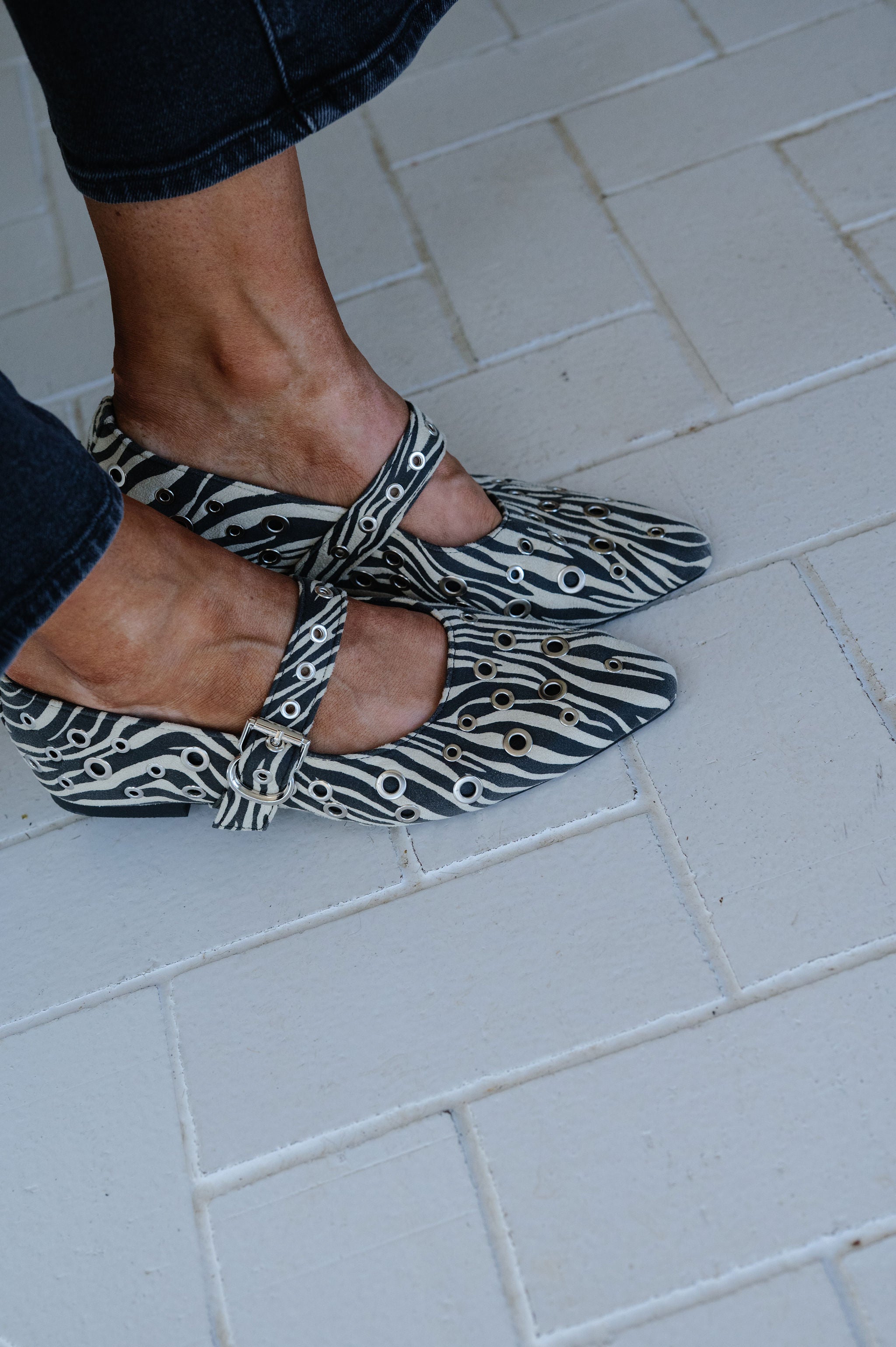 Izzy Ballet Flat-Zebra