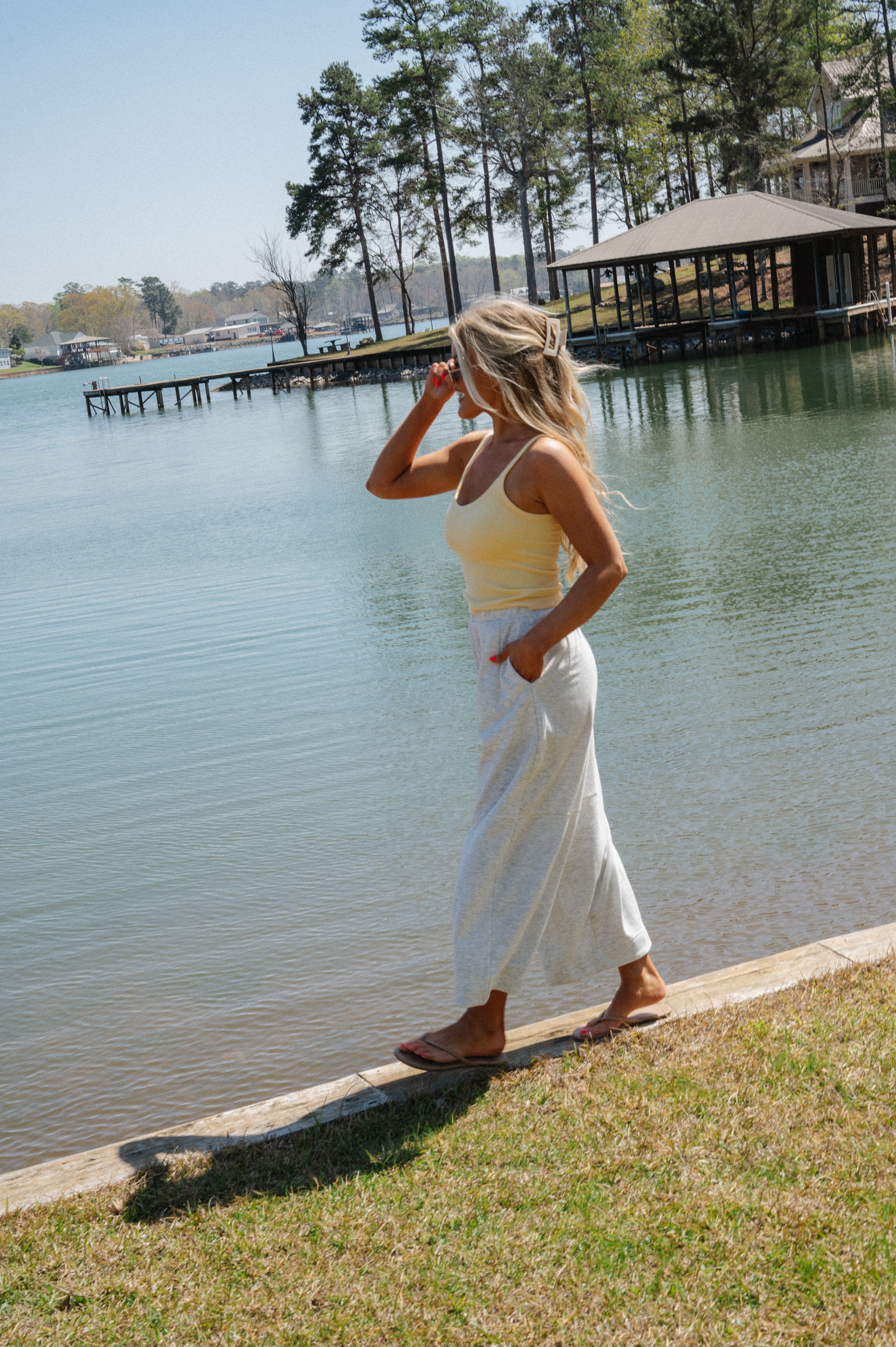 Ashton Wide Leg Sweatpants-Melange