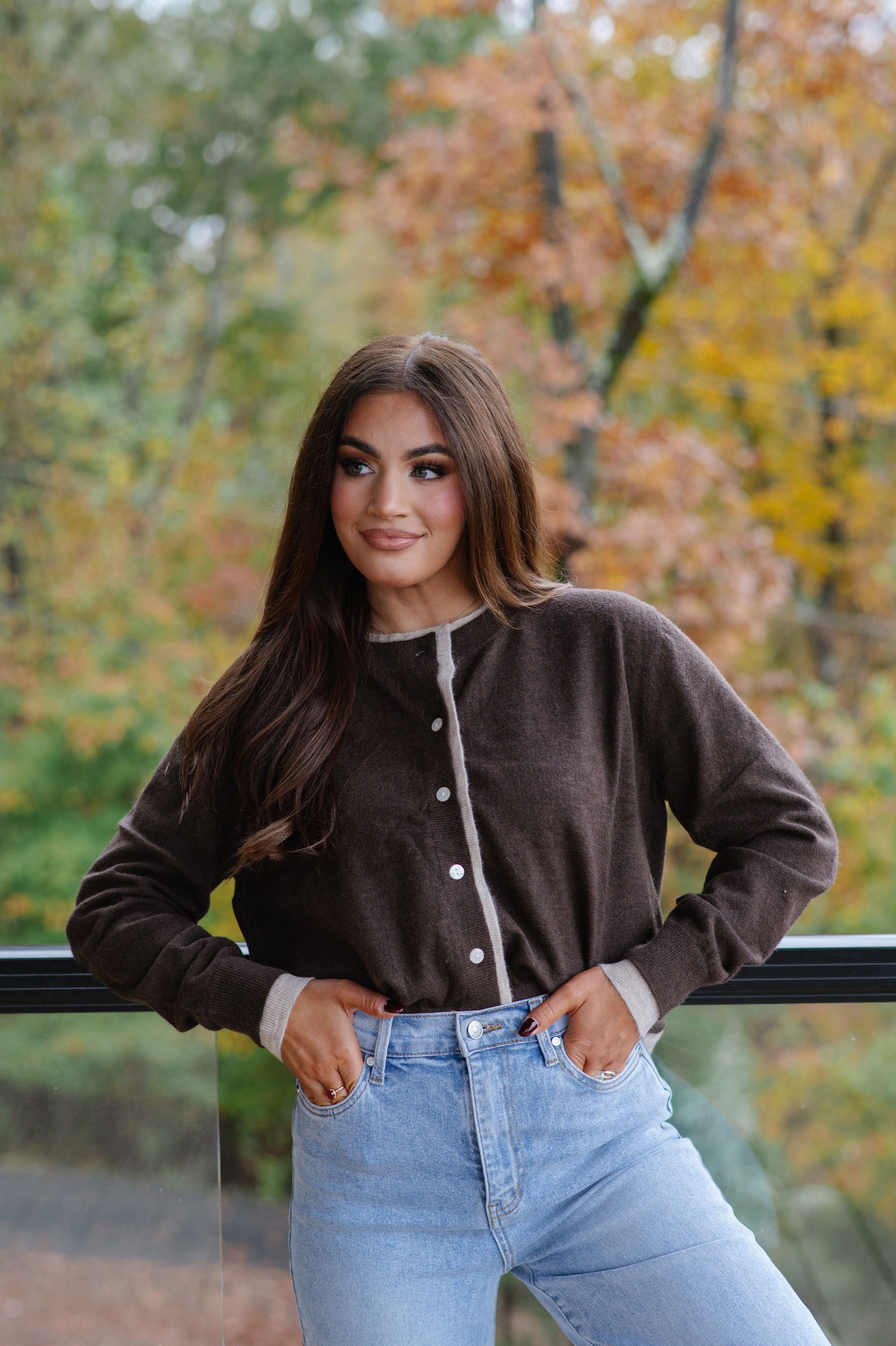 Sabrina Cardigan-Brown/Tan