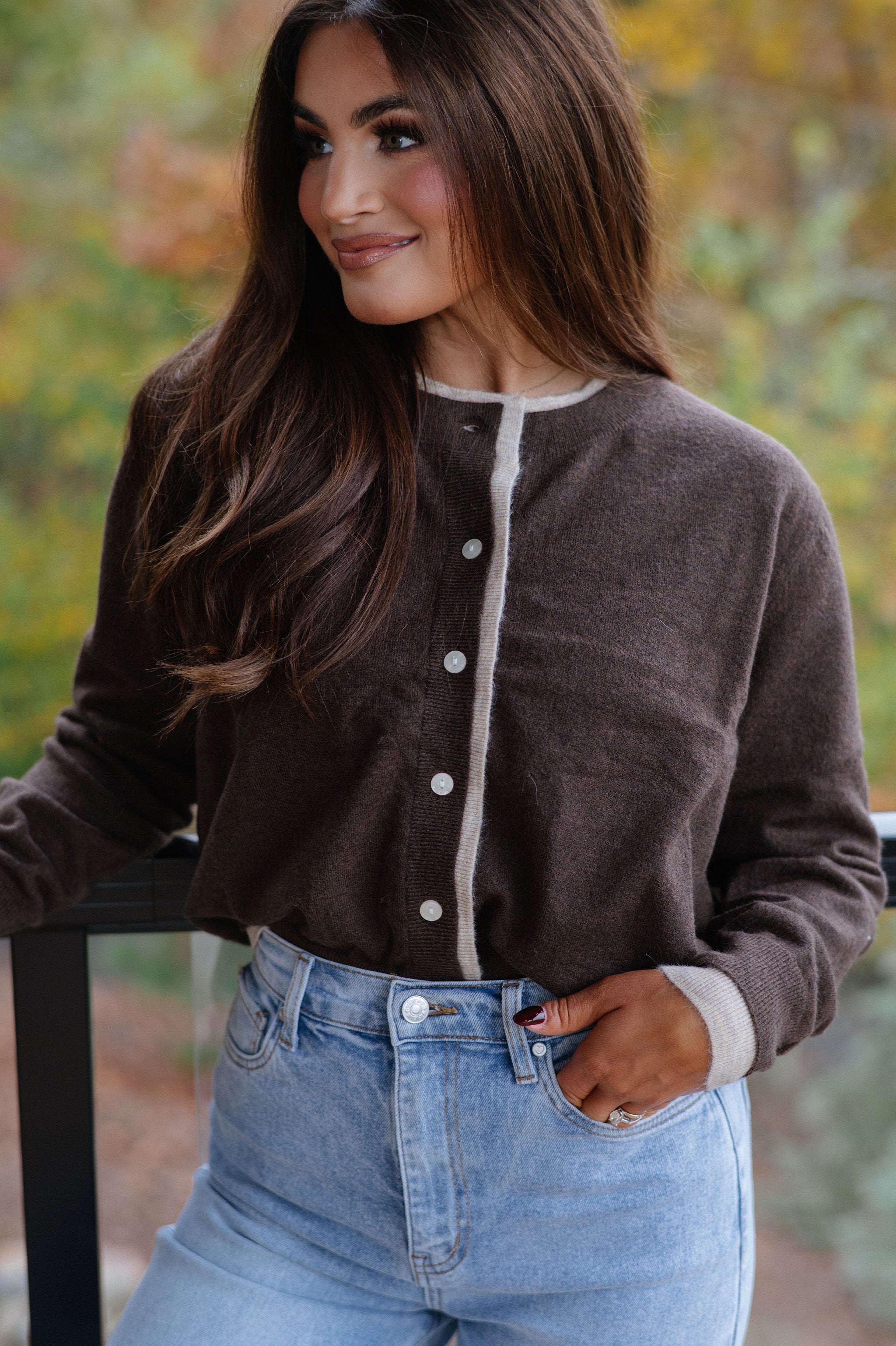 Sabrina Cardigan-Brown/Tan