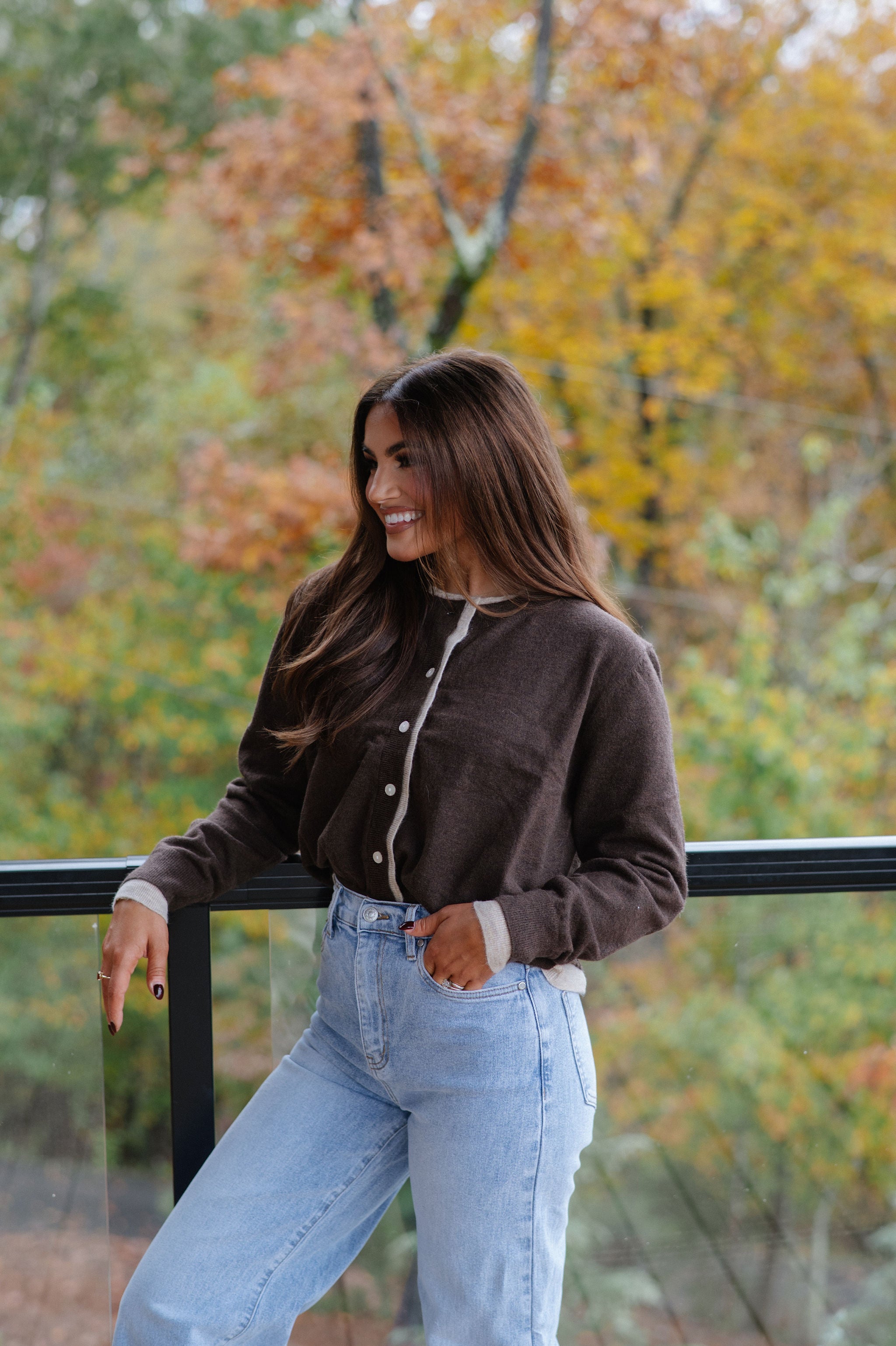 Sabrina Cardigan-Brown/Tan