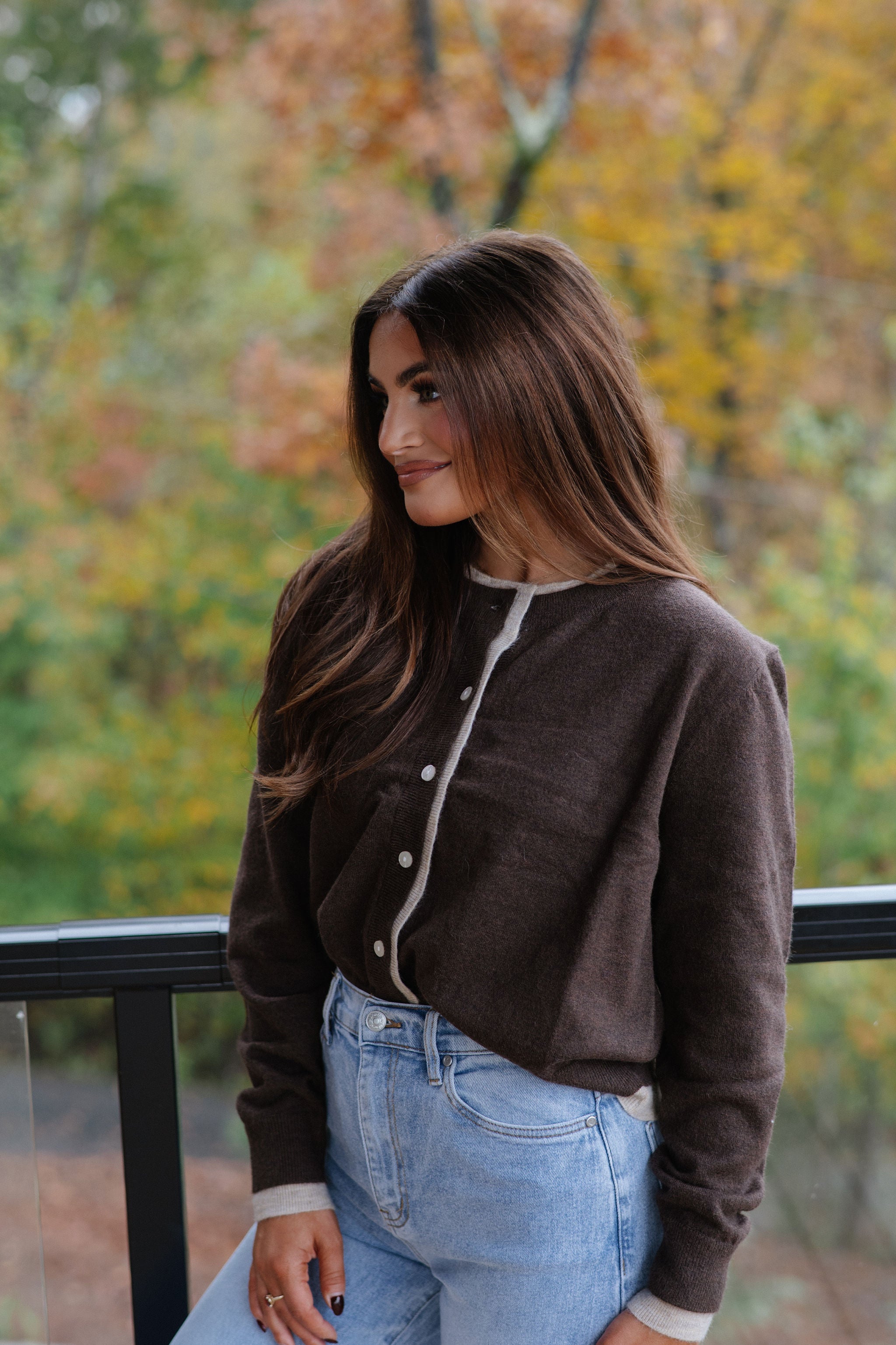 Sabrina Cardigan-Brown/Tan