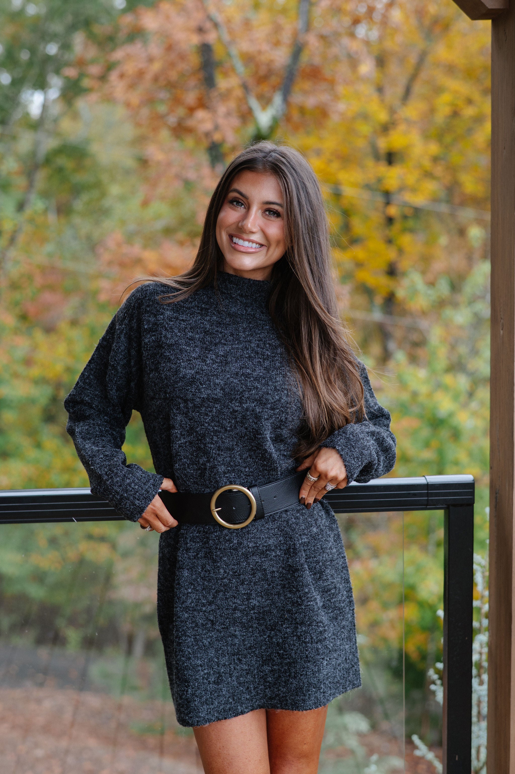 Holland Sweater Dress-Black