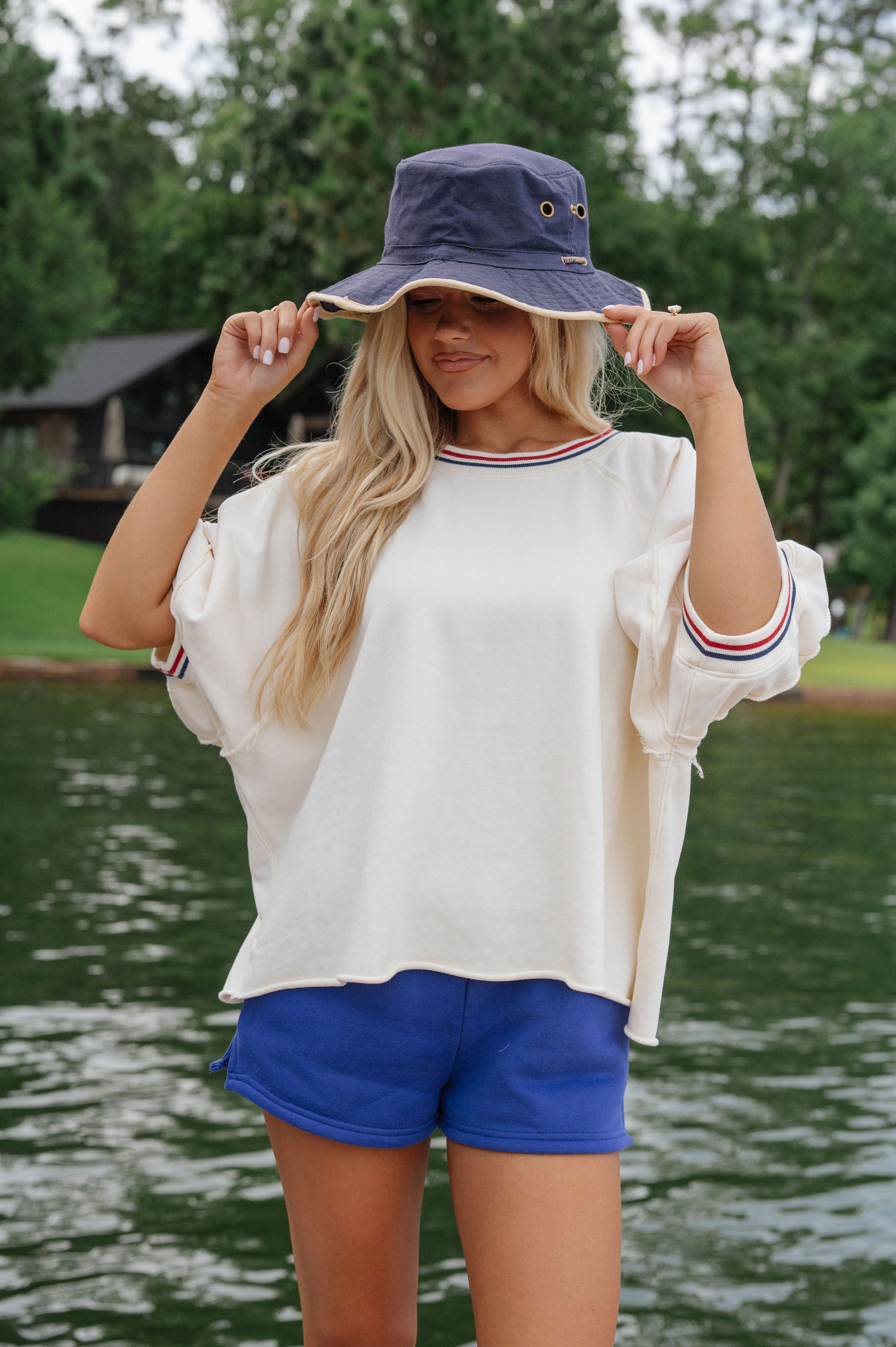 Elena Lounge Shorts-Royal Blue