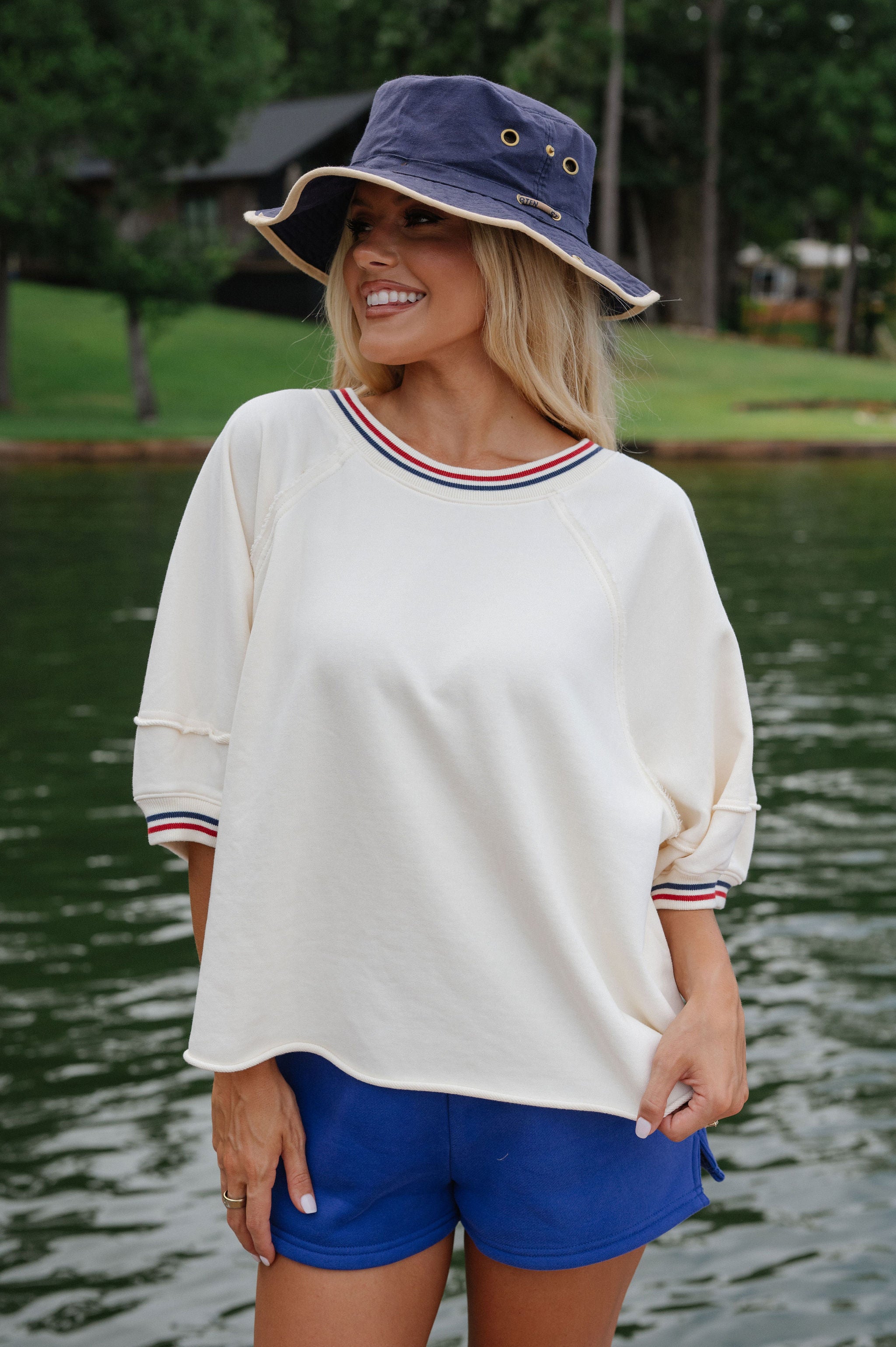 Striped Banded Top