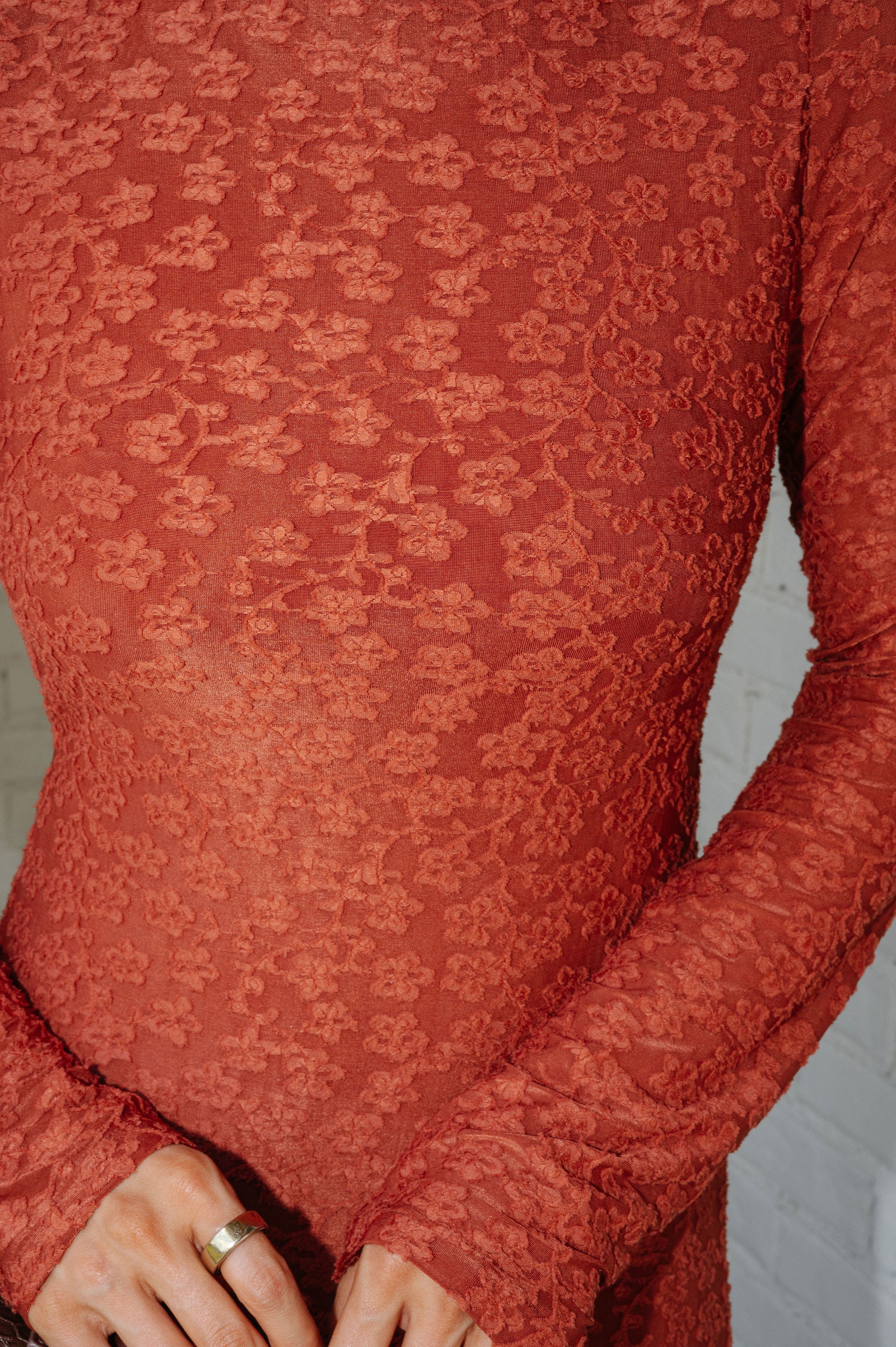Parker Midi Dress-Rust