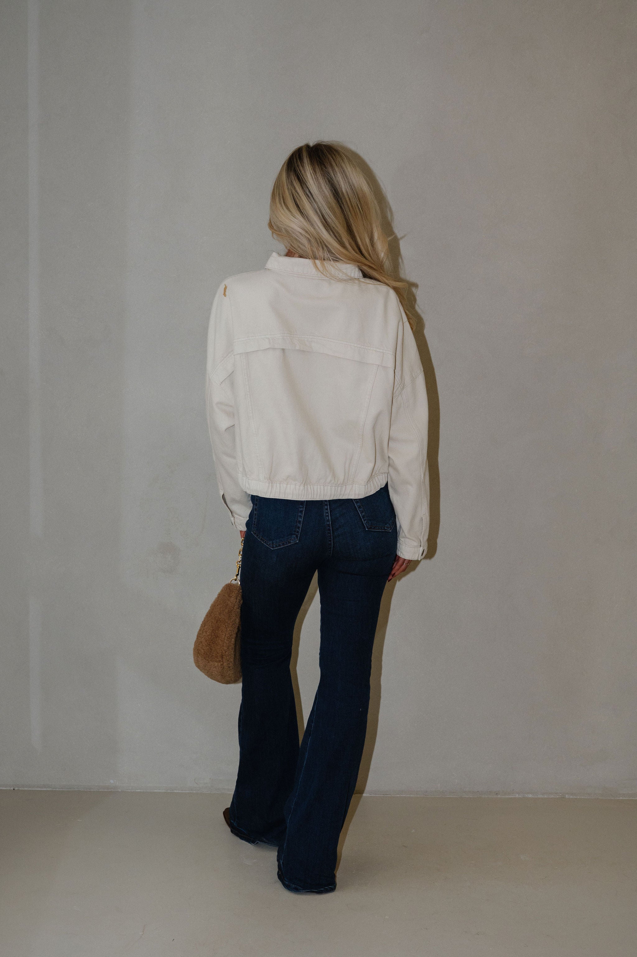 Justin Moto Style Jacket- Ecru