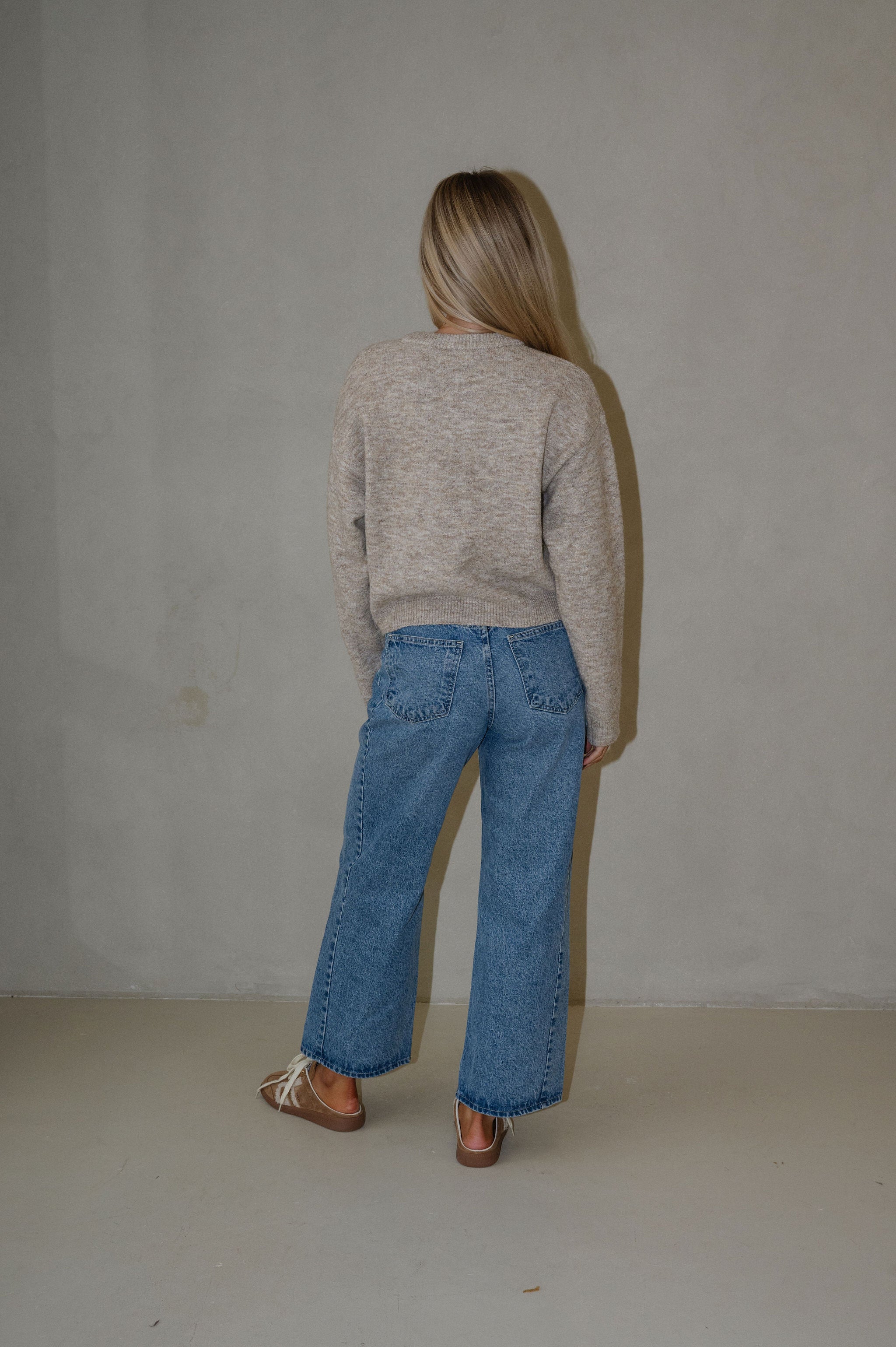 Parker Zip Cardigan-Taupe