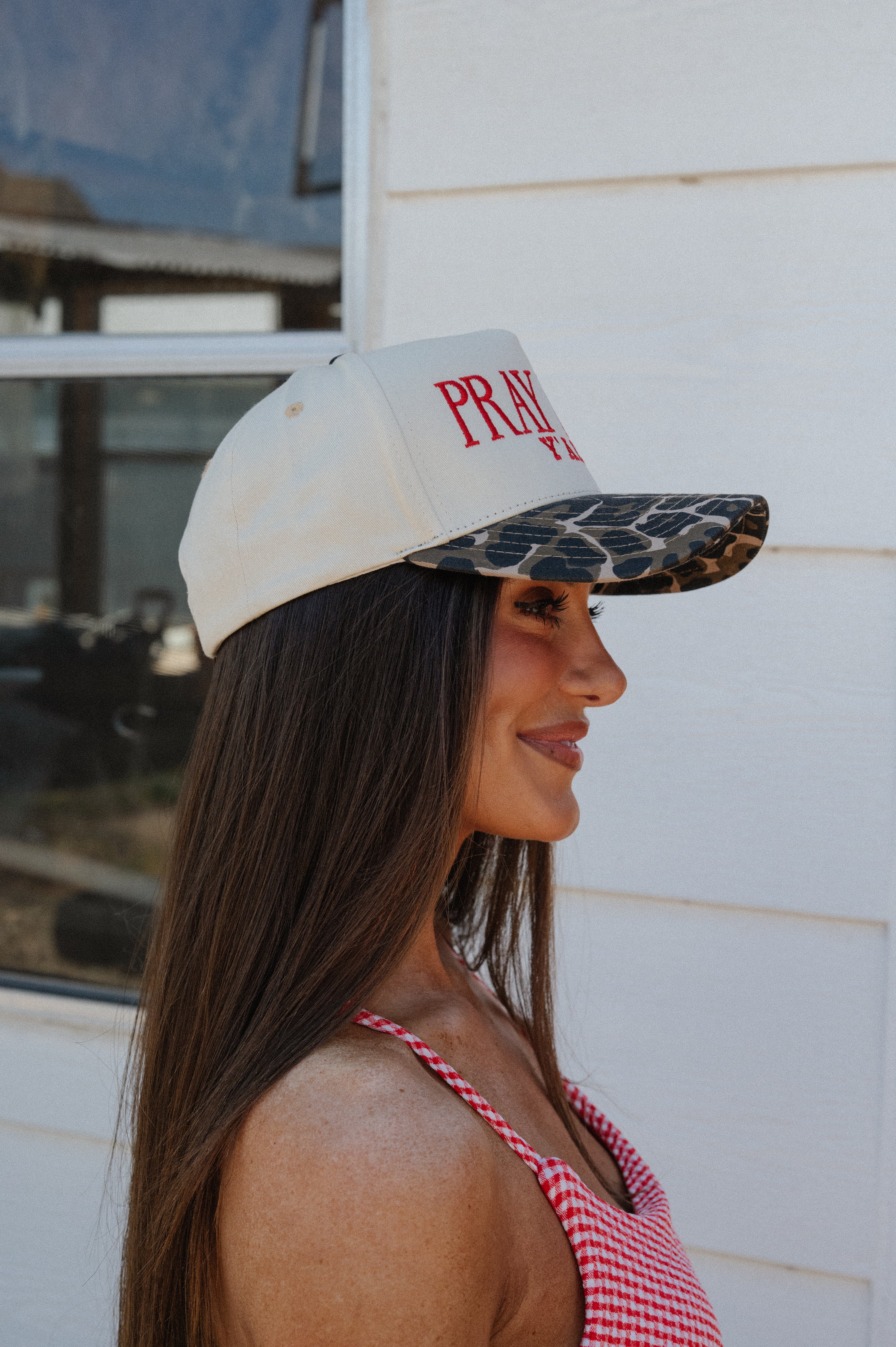 "PRAY BIG Y'ALL" Trucker Hat- Leopard