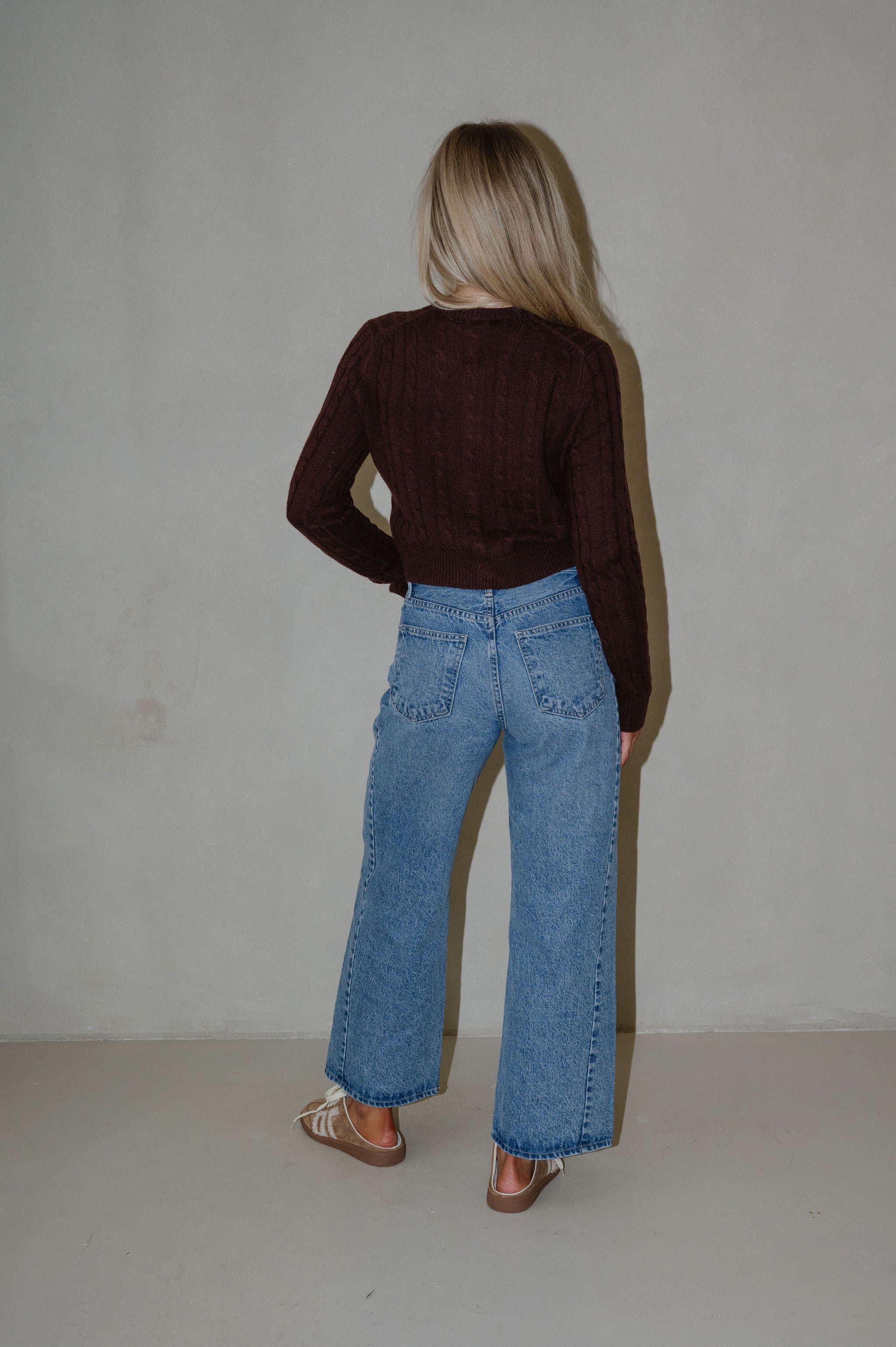 Markle Sweater Cardigan- Brown