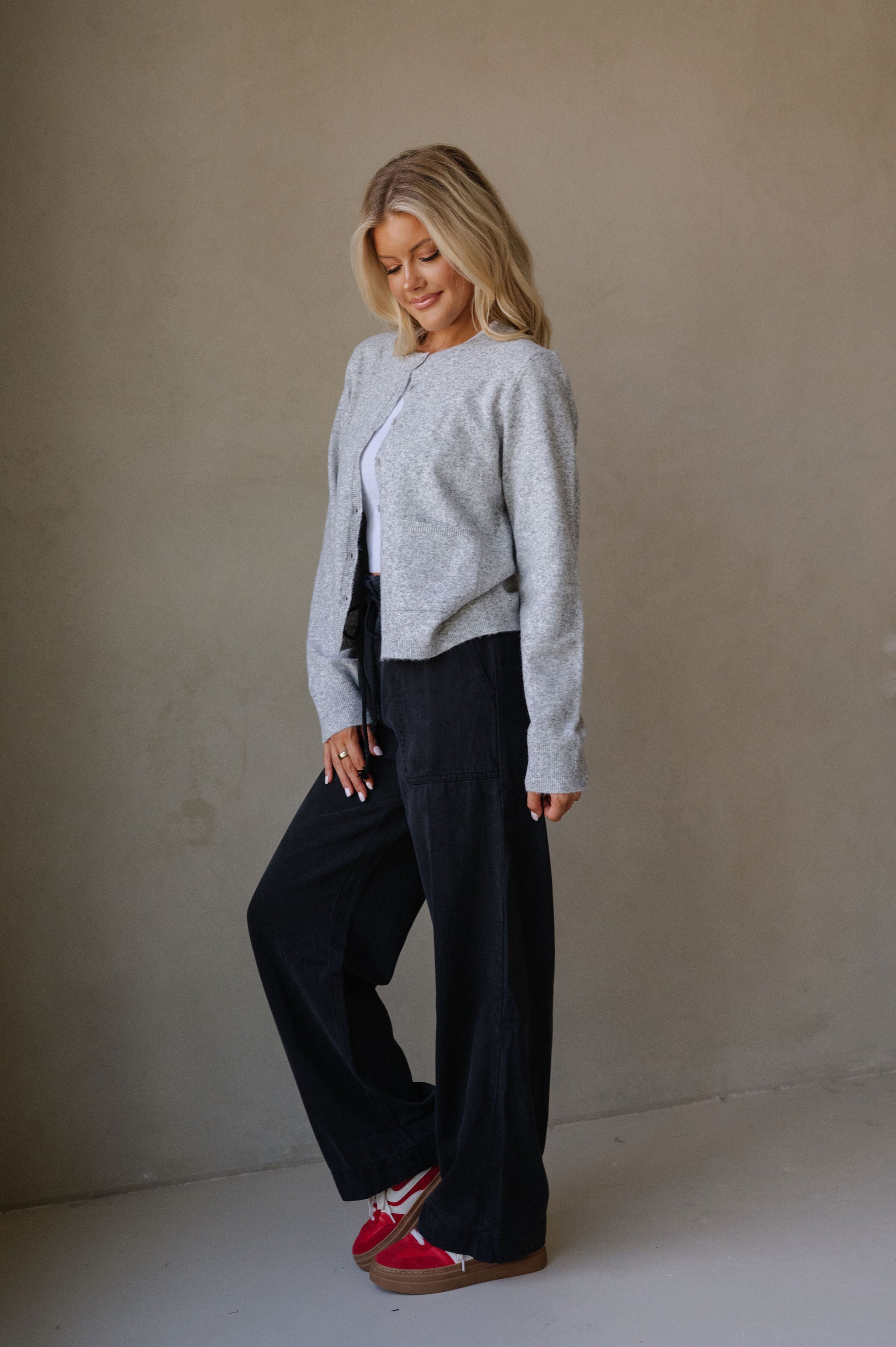 Cameron Cardigan-Heather Grey