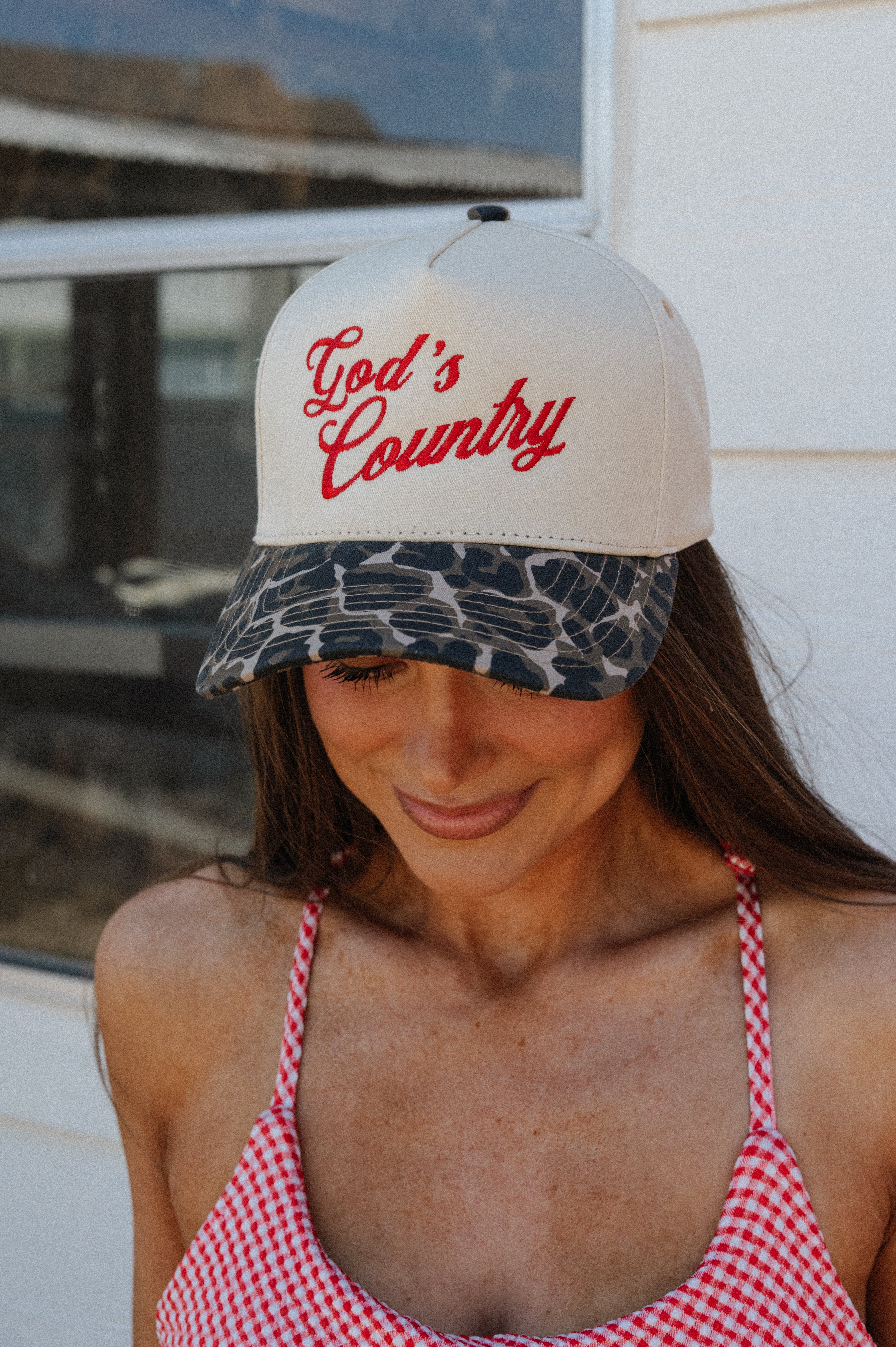 "God's Country" Trucker Hat-Leopard