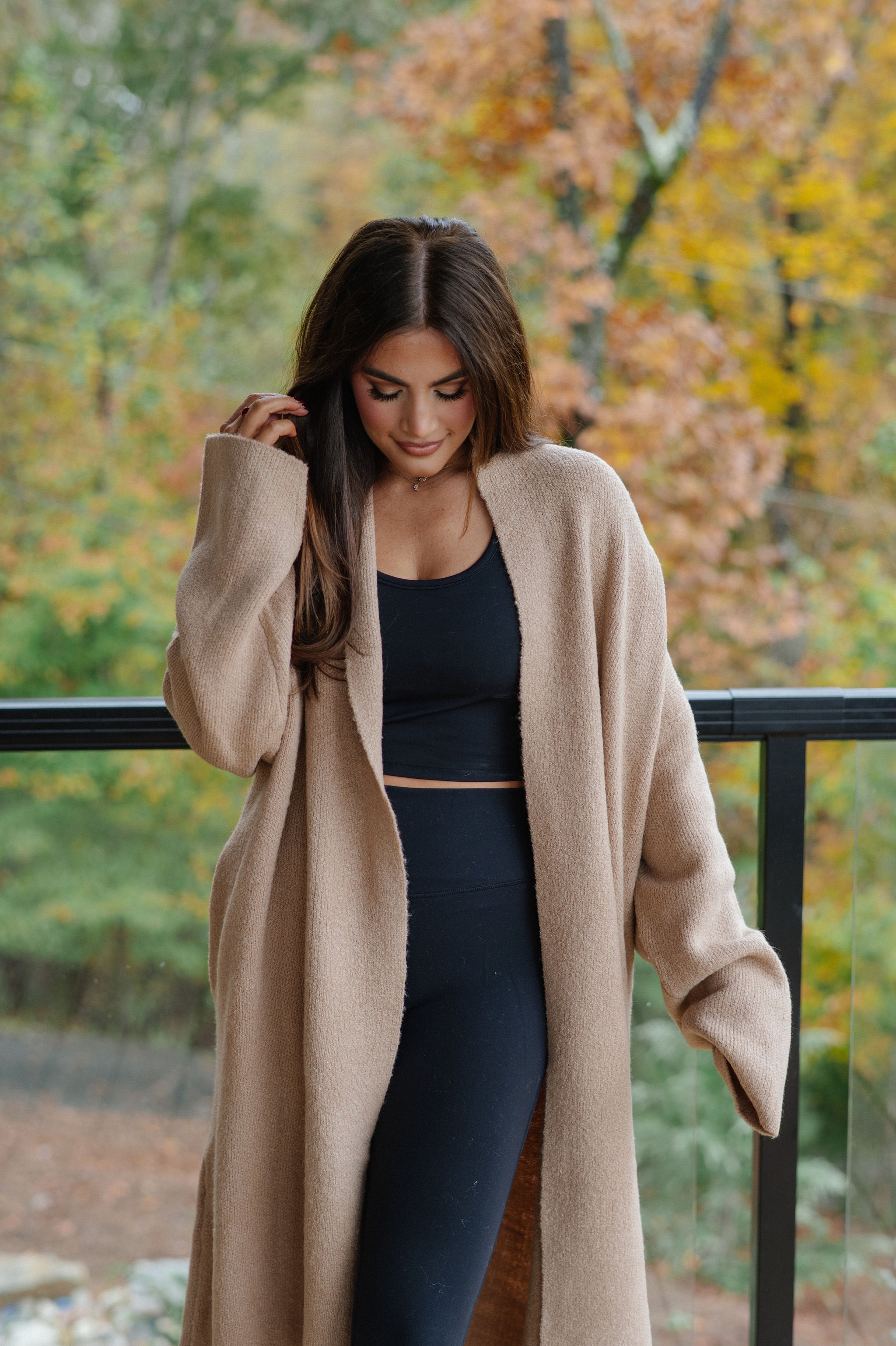 Clara Duster Cardigan-Dark Taupe