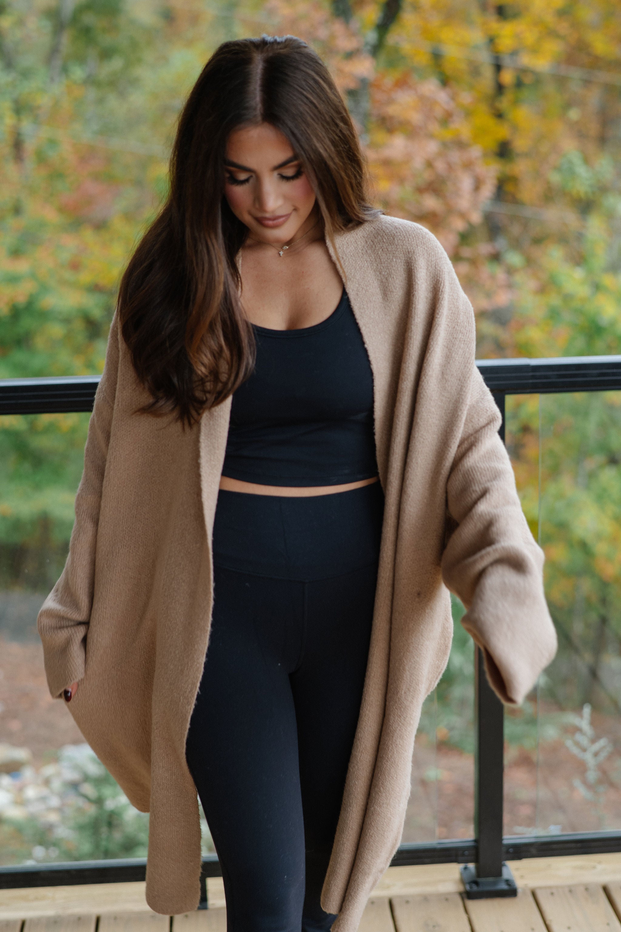 Clara Duster Cardigan-Dark Taupe