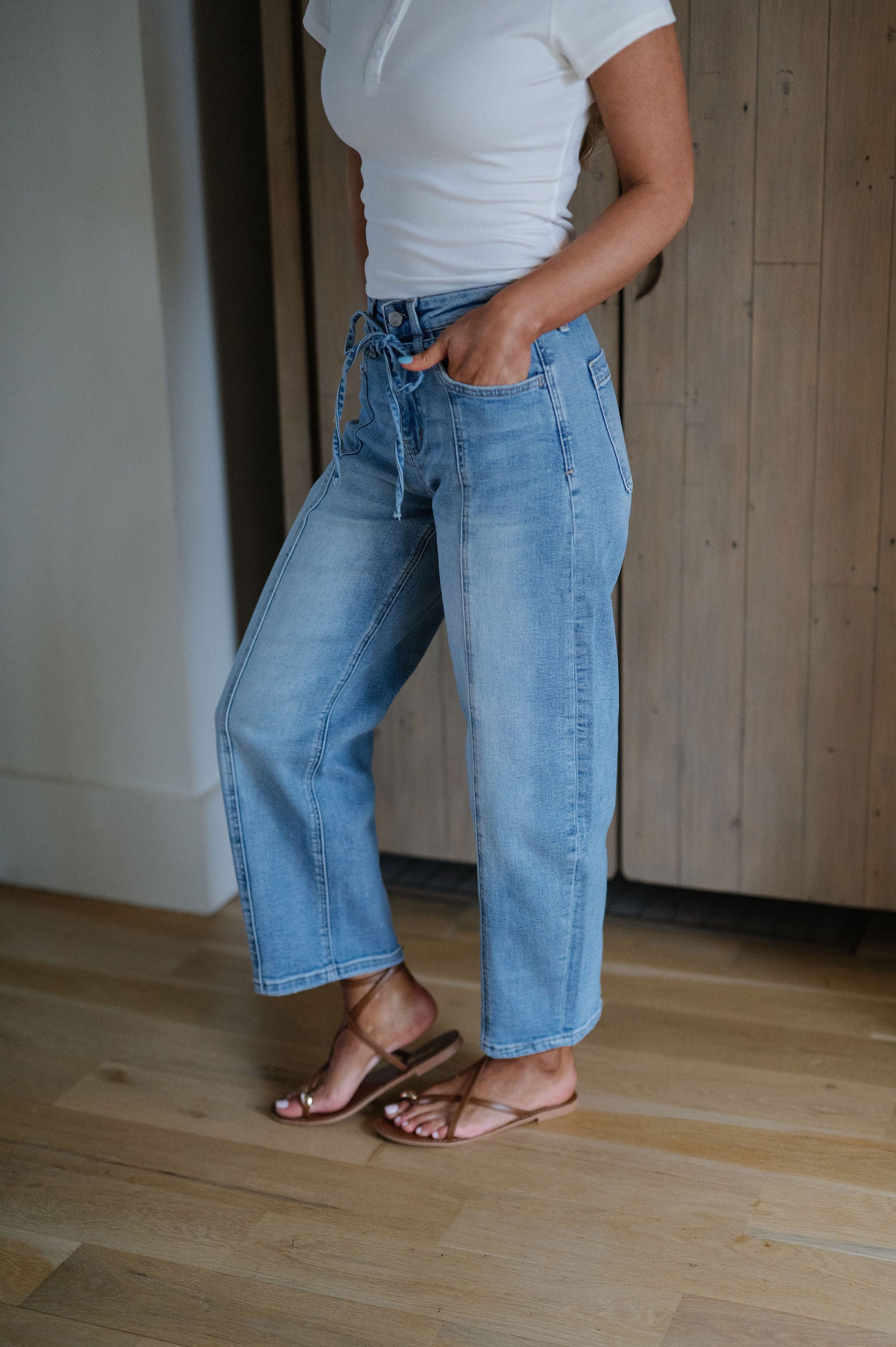 Jemison High Rise Barrel Jeans-Medium Wash