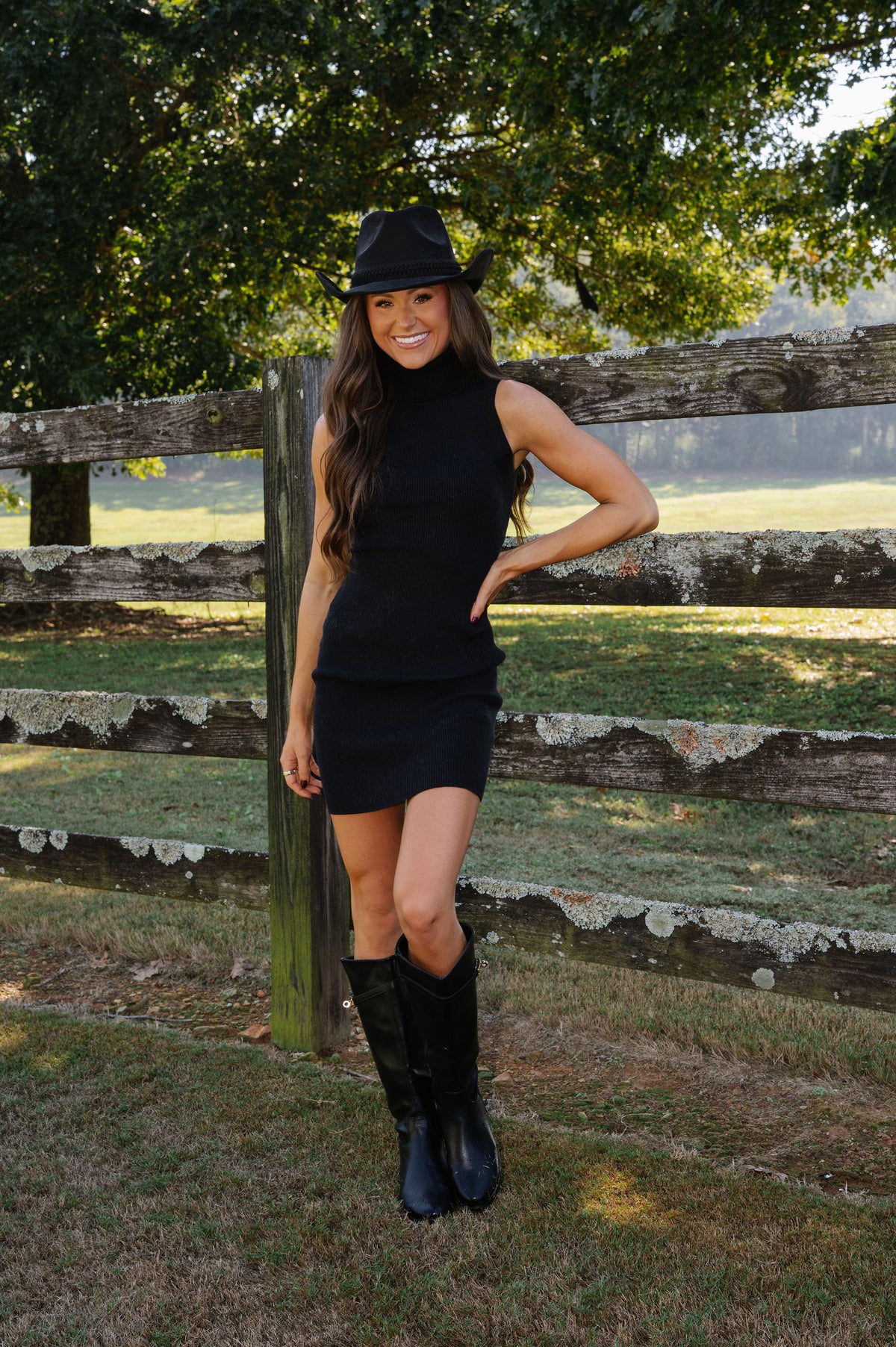 Piper Ribbed Mini Dress-Black