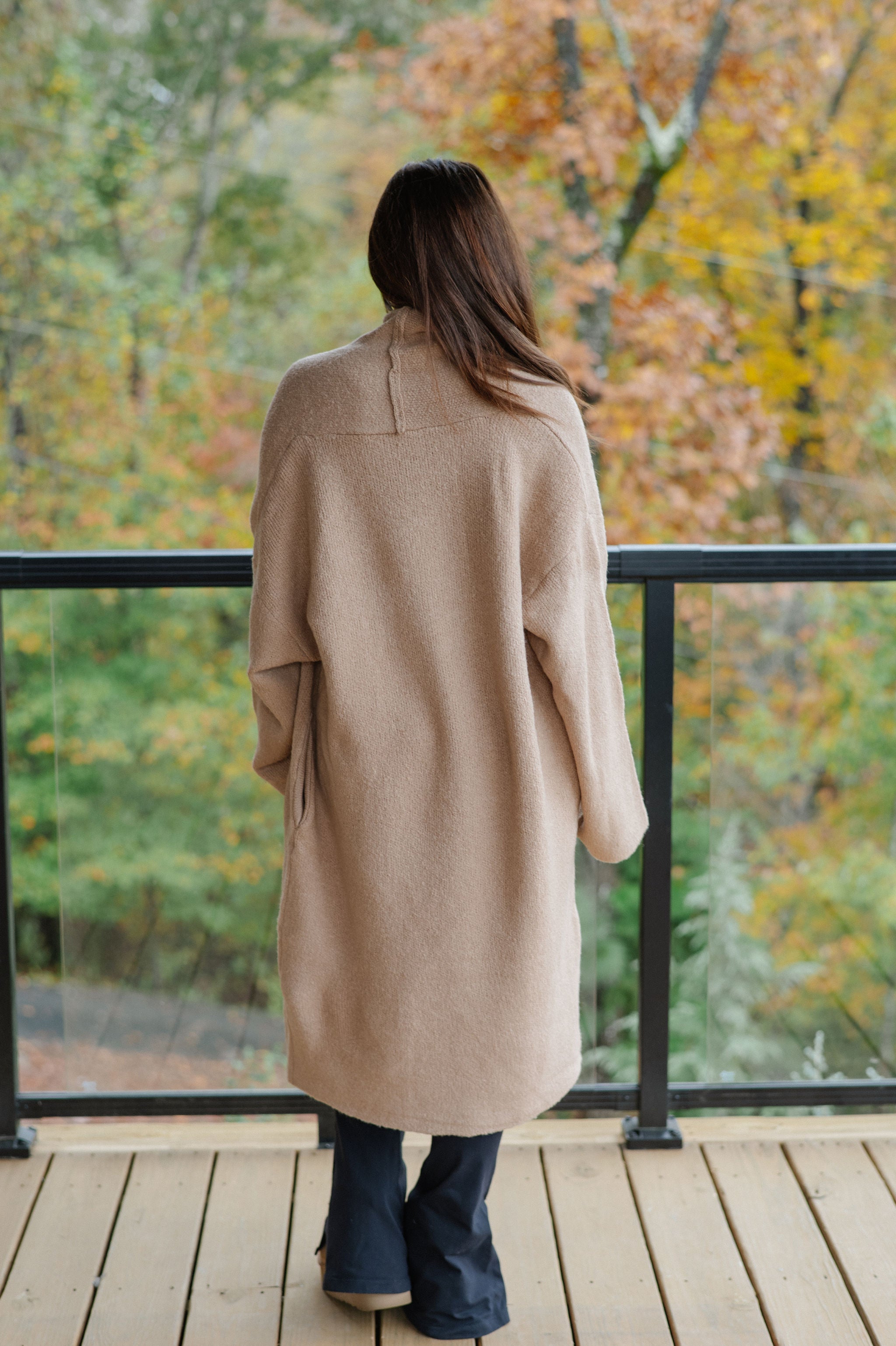 Clara Duster Cardigan-Dark Taupe