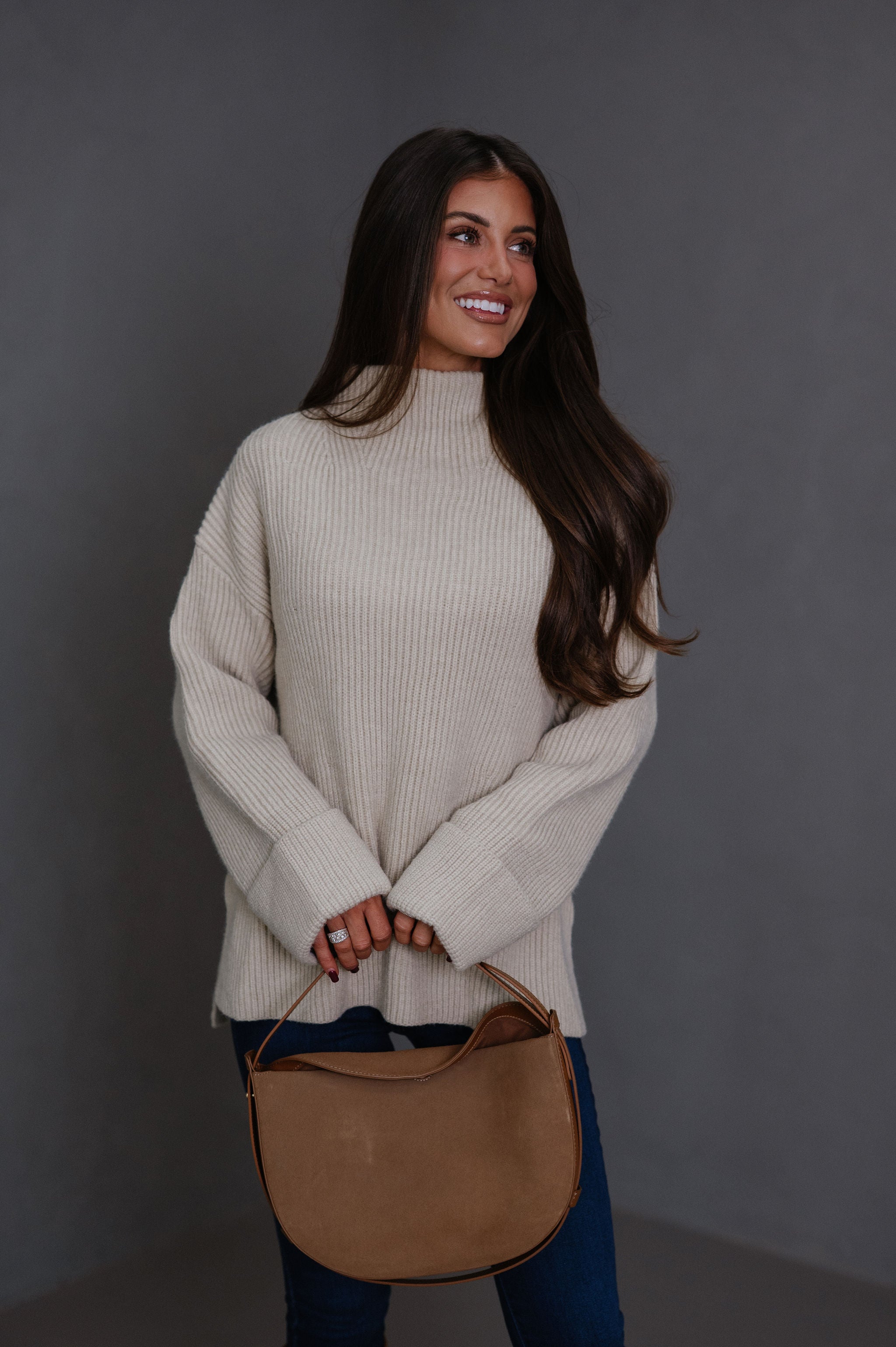 Miller Oversized Pullover Sweater-Oatmeal