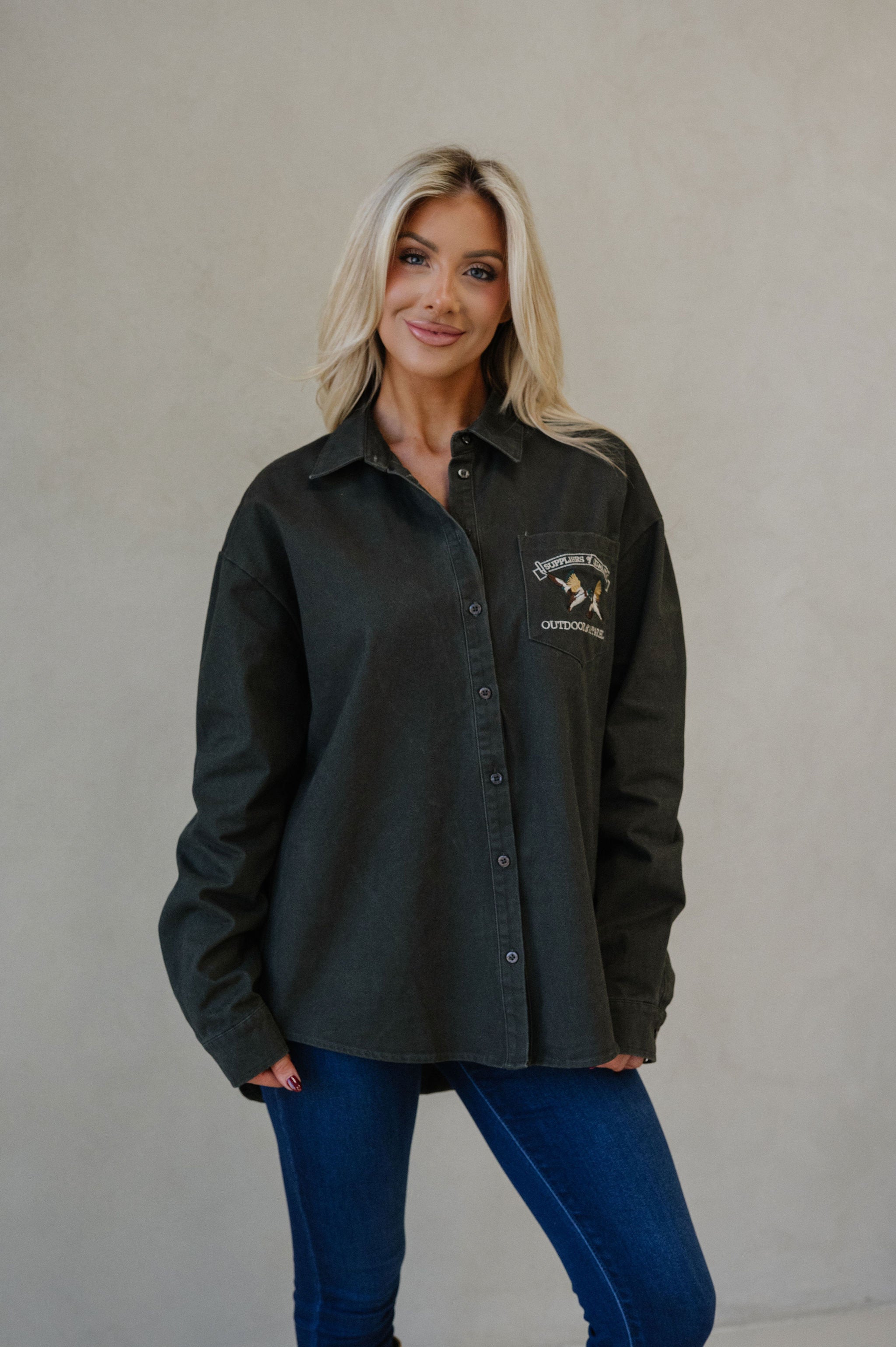 Wildland Embroidered Shirt- Olive