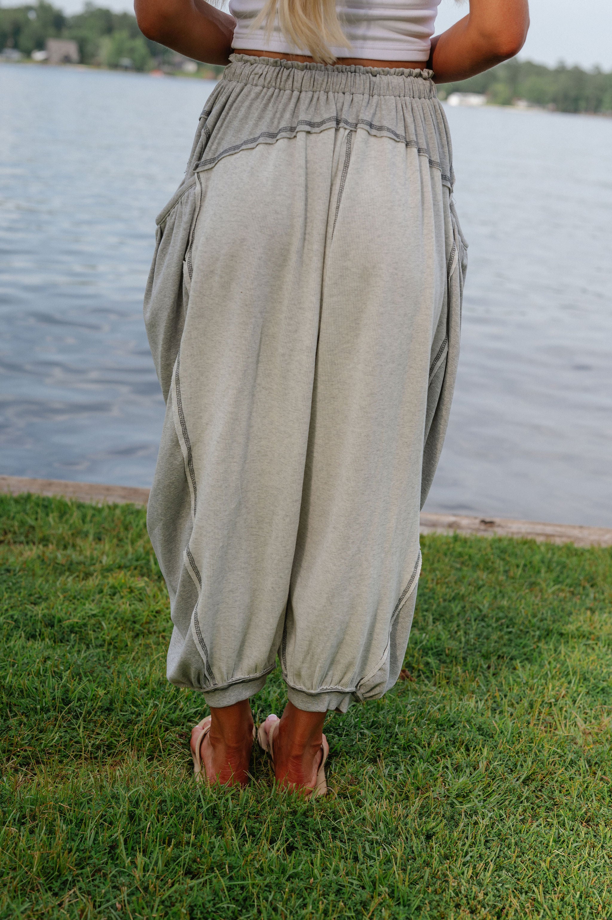 Jessie Relaxed Pants-Heather Grey