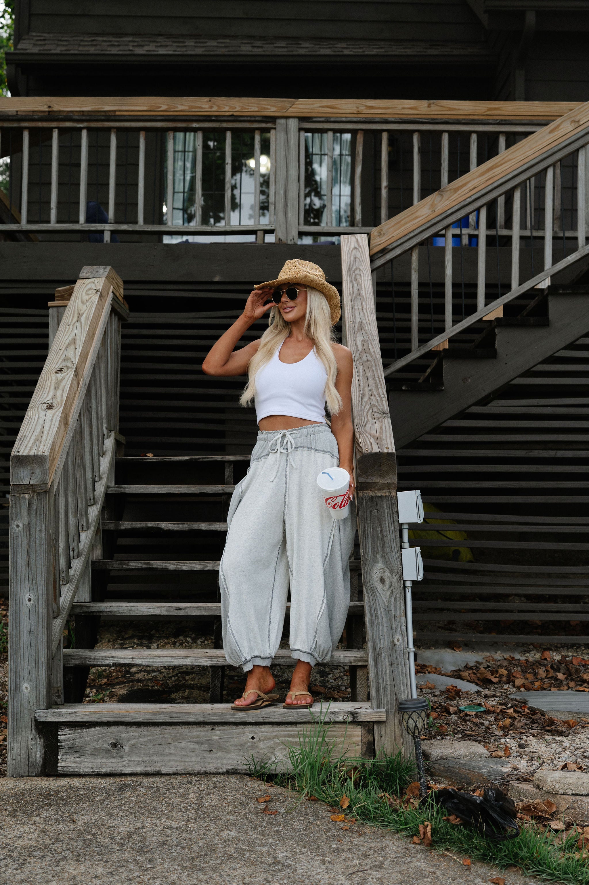 Jessie Relaxed Pants-Heather Grey