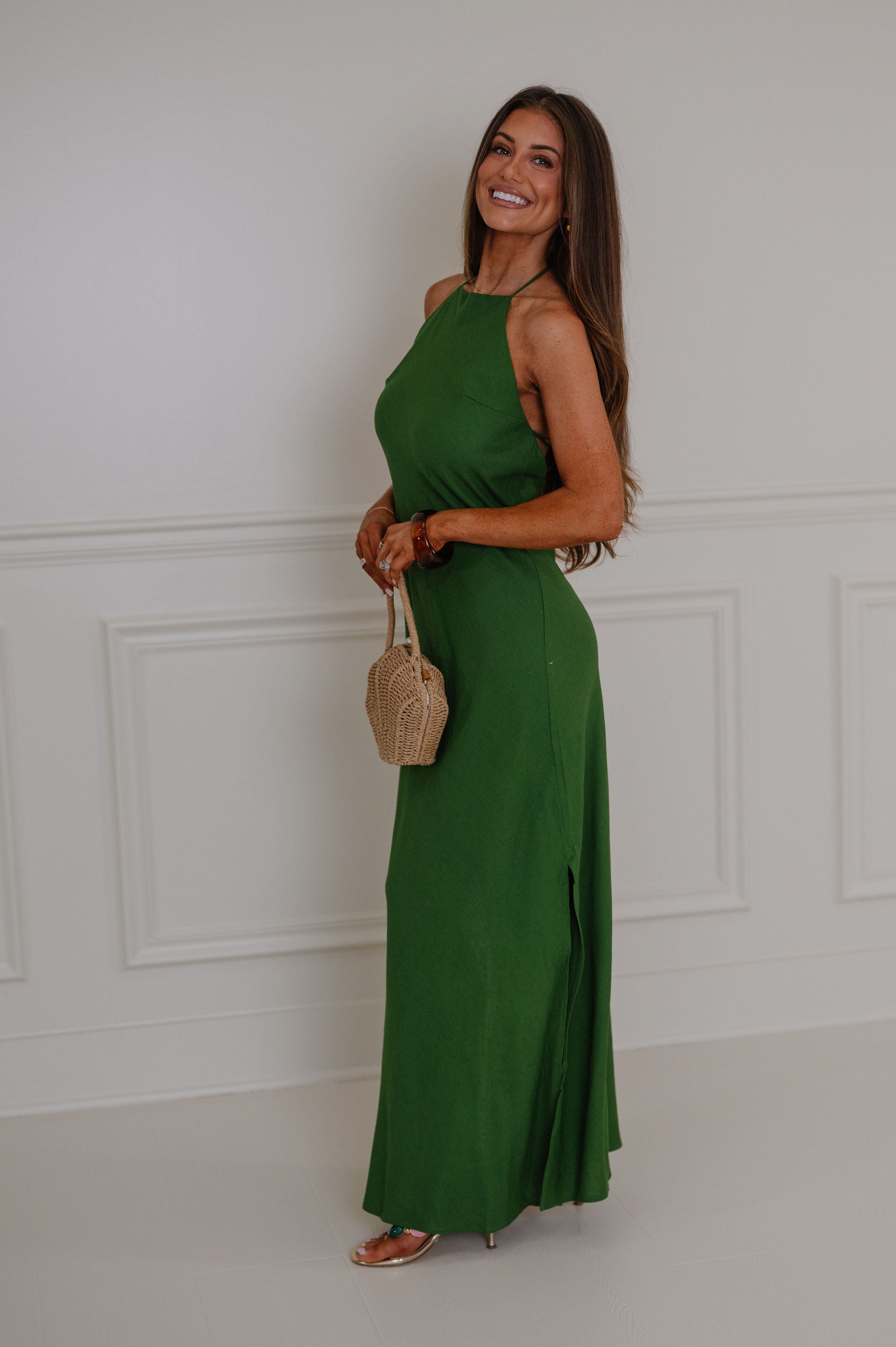 Monique Maxi Dress-Ibiza Green