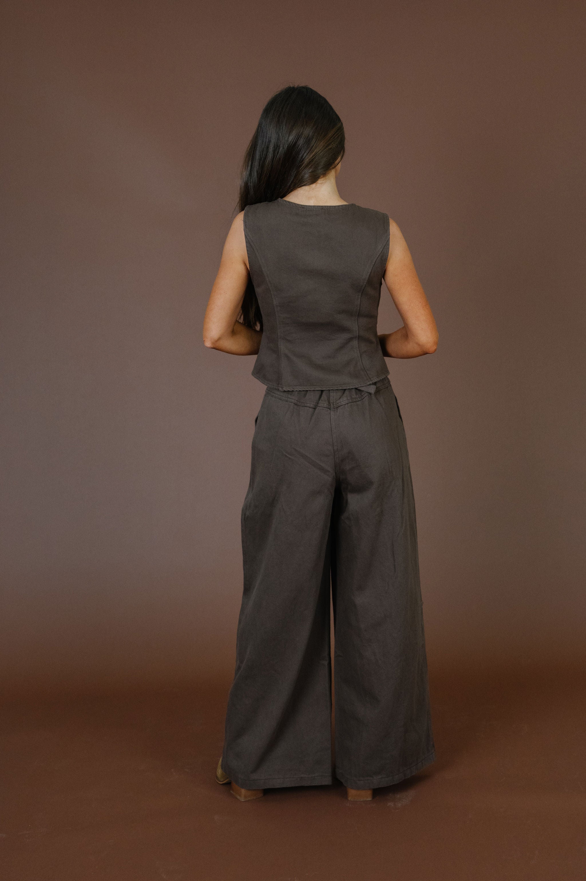 Cece Pants Set-Brown