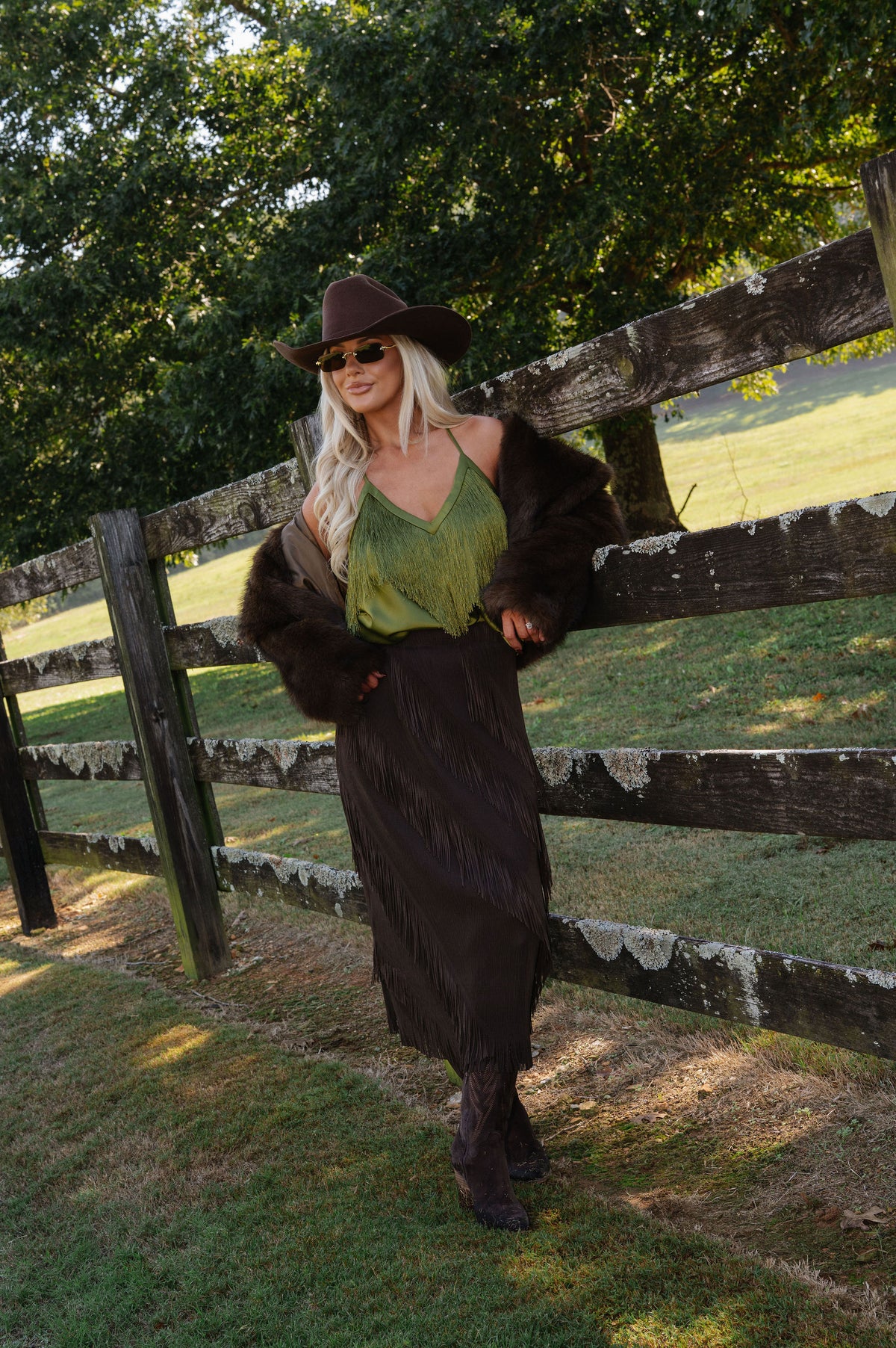 Fern Shawl Faux Fur Jacket-Coffee